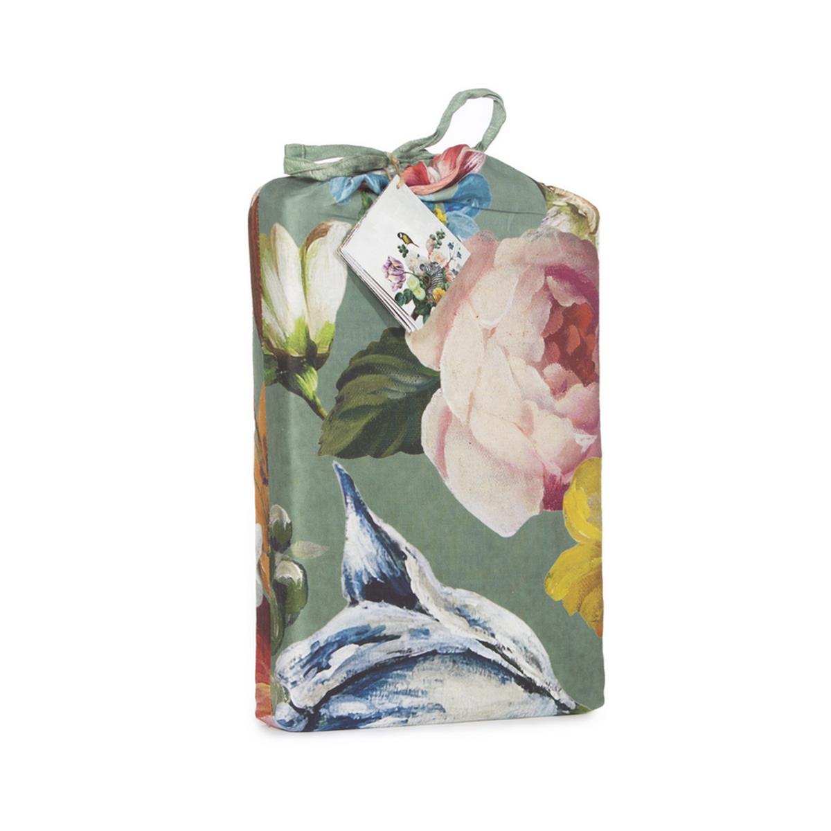Jet Originals Dekbedovertrek Katoen Satijn Floral Animal - blauw