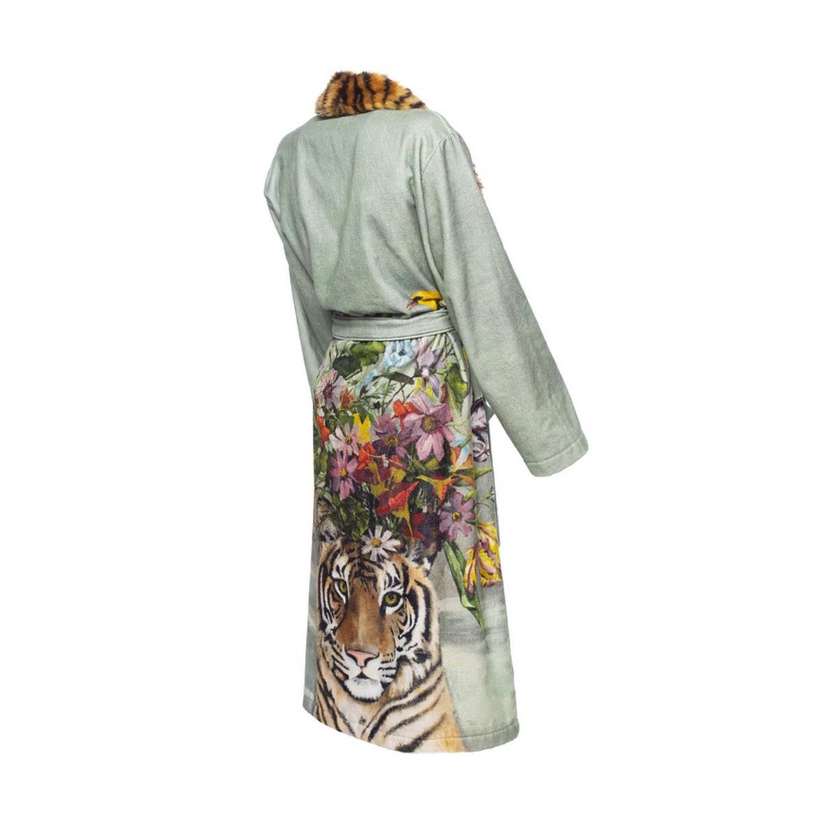 Jet Original Badjas Velours Tiger - groen