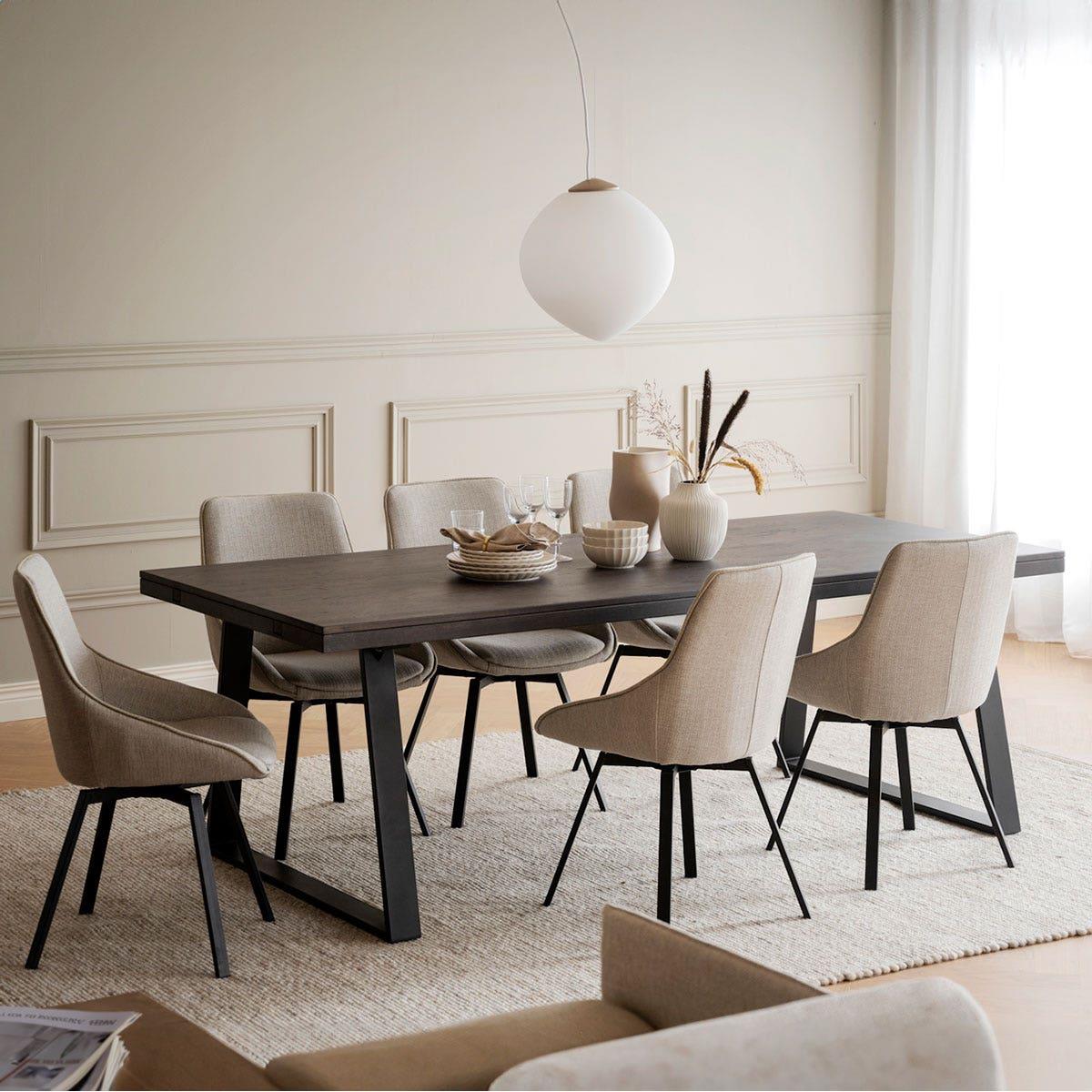 Rowico Home Alison Draaibare Eetkamerstoel Beige - Stof