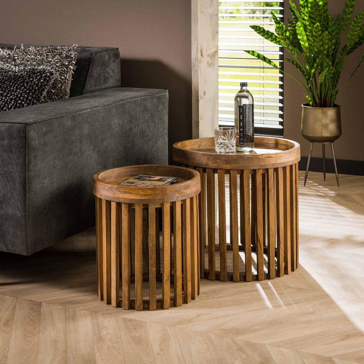 Fraaai - Odila bijzettafel mangohout | set van 2