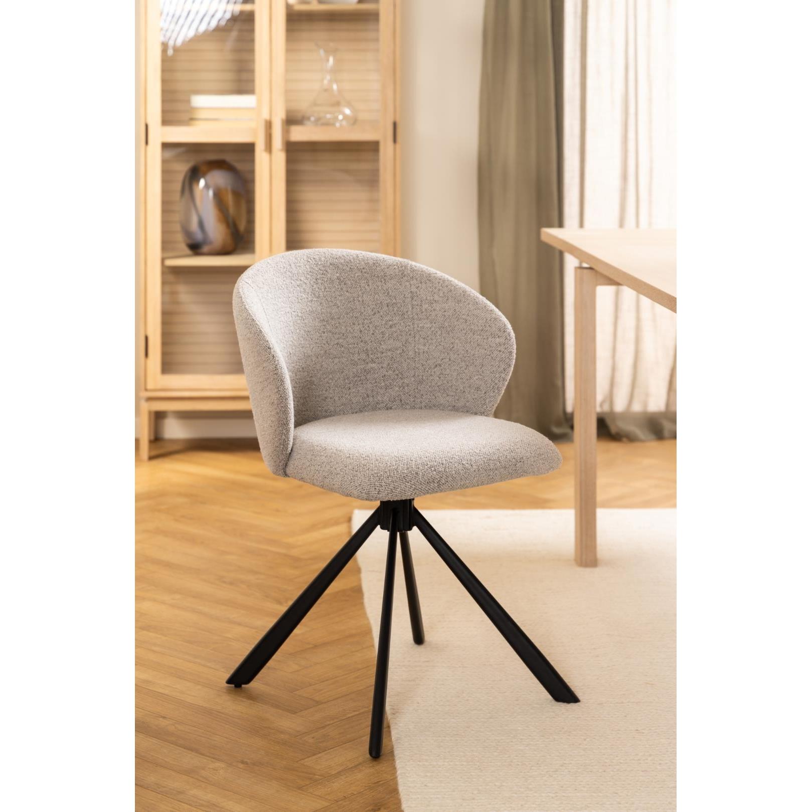 Giga Living - Eetkamerstoel Orrisdale Monza Beige Draaibaar - Set van 2