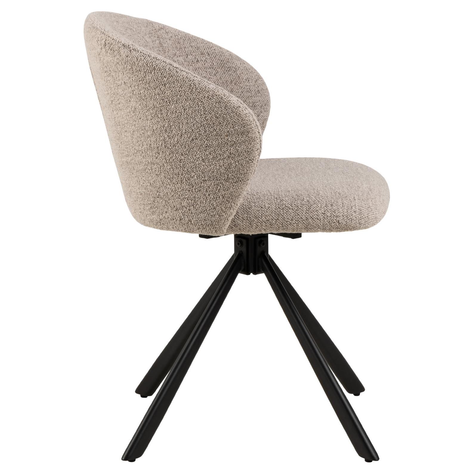 Giga Living - Eetkamerstoel Orrisdale Monza Beige Draaibaar - Set van 2