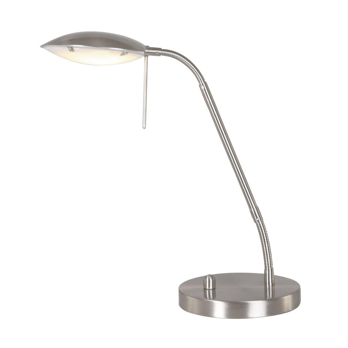 Mexlite - tafellamp - Eloi - staal - glas metaal - Ø 17cm - LED - 1315ST