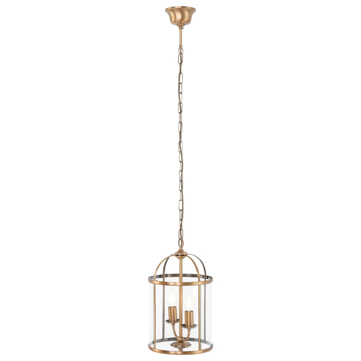 Steinhauer - hanglamp - Pimpernel - brons - glas metaal - Ø 23cm - E14 - 5971BR