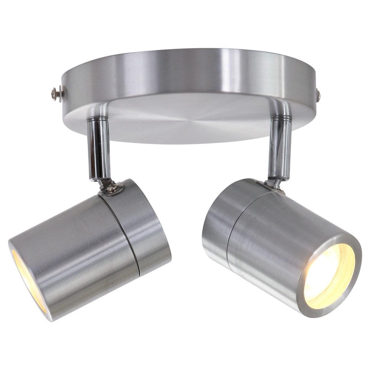 Mexlite - spot - Upround LED - staal - metaal - Ø 24cm - GU10 - 2487ST