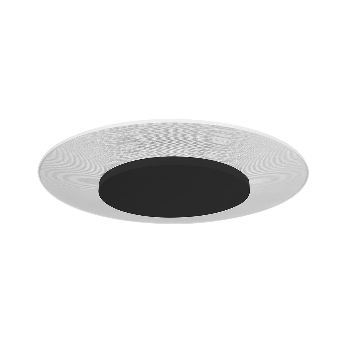 Steinhauer - plafonniere - Lido - zwart - kunststof metaal - Ø 36cm - LED - 7798ZW