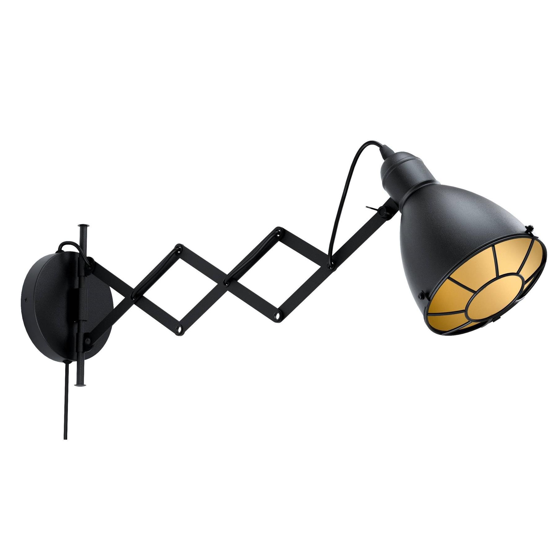 EGLO Treburley Wandlamp - E27 - 65 cm - Zwart|Goud