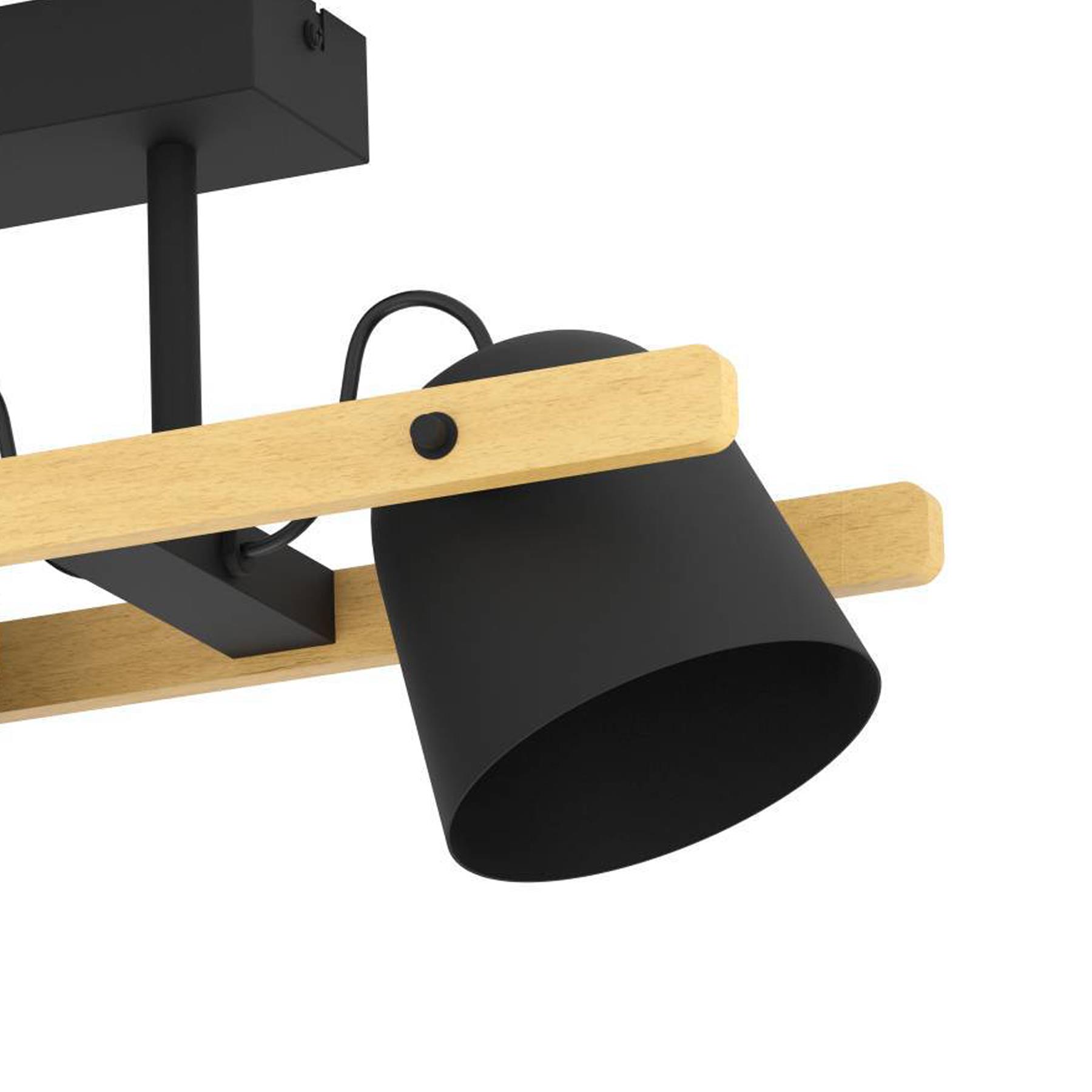 EGLO connect.z Hornwood-Z Plafondlamp - 78 cm - Zwart|Bruin - RGB