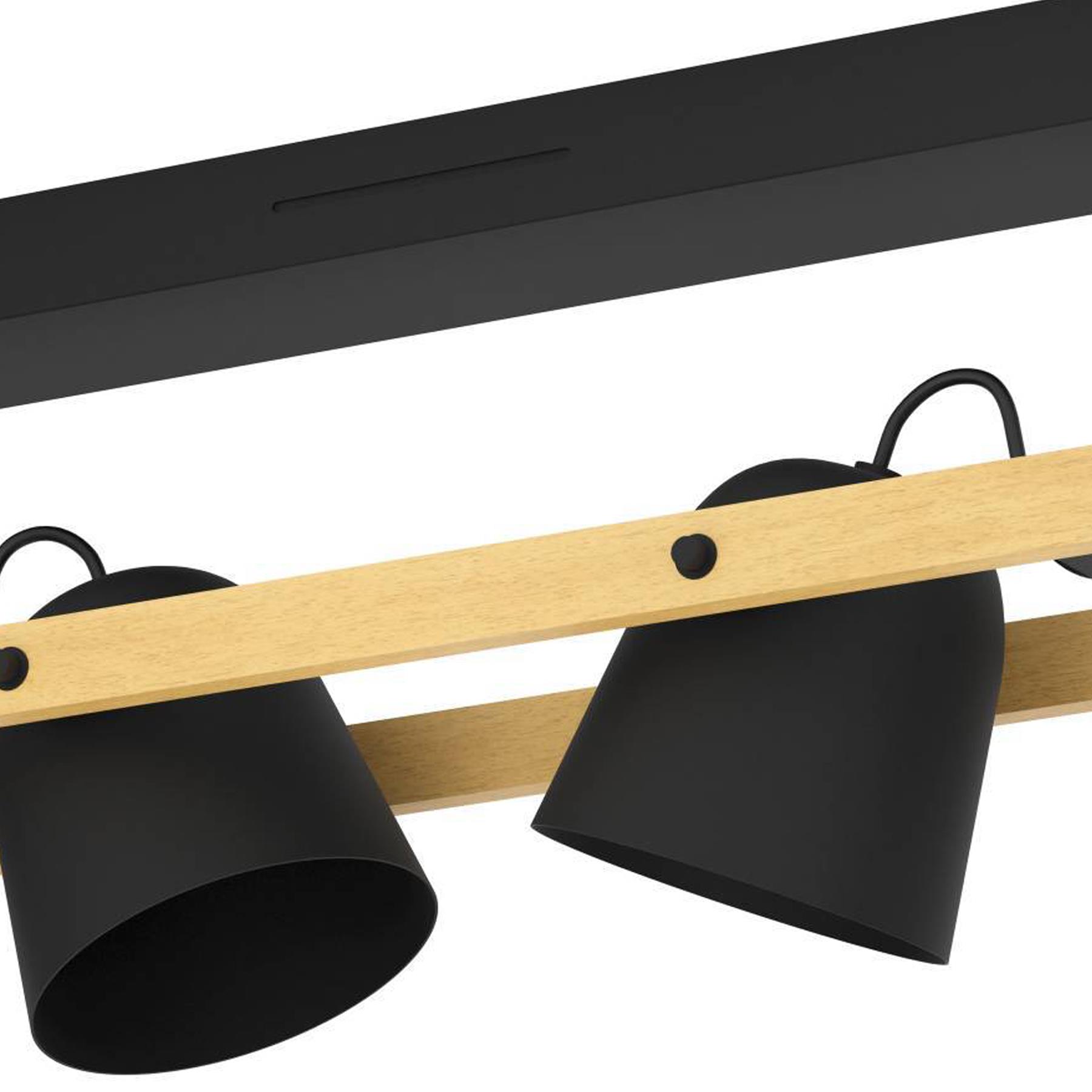 EGLO connect.z Hornwood-Z Plafondlamp - 78 cm - Zwart|Bruin - RGB