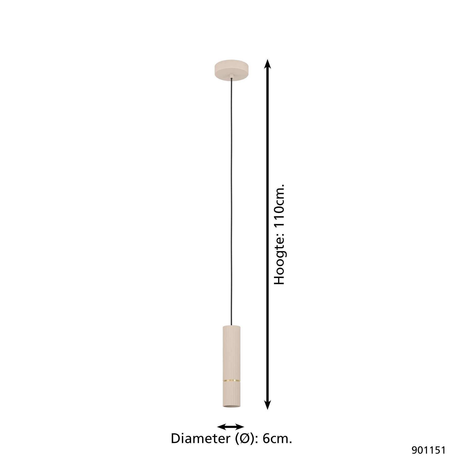 EGLO Caminia Hanglamp - GU10 - Ø 6 cm - Zandkleur|Beige|Goud
