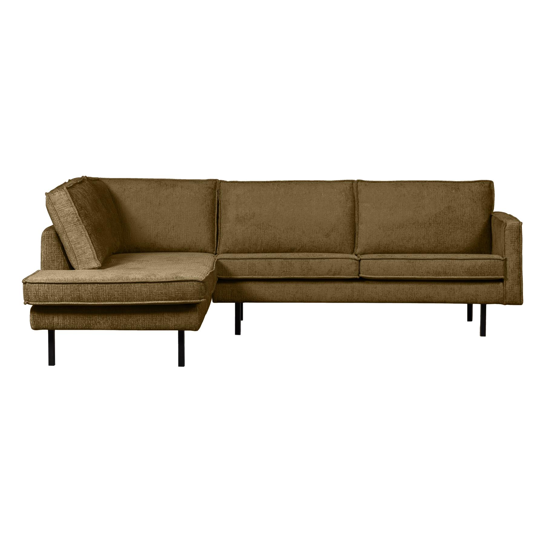 BePureHome Hoekbank Links Rodeo - Velvet - Brass - 85x266x213