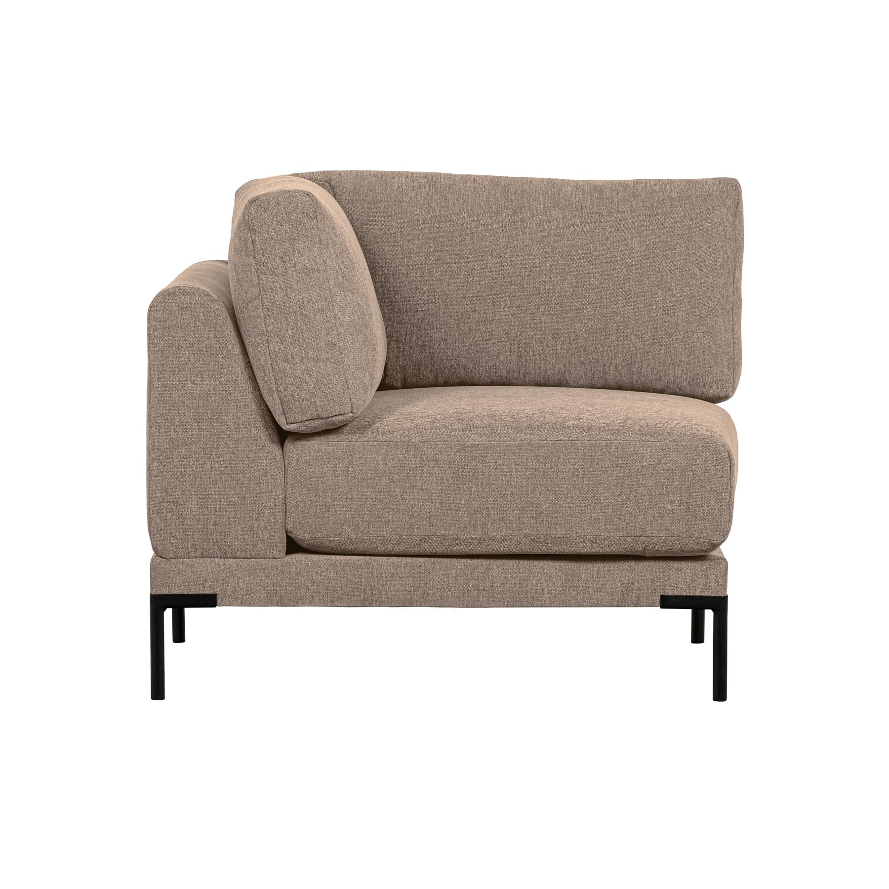 vtwonen Couple Bank Hoekelement - Polyester - Mud Melange