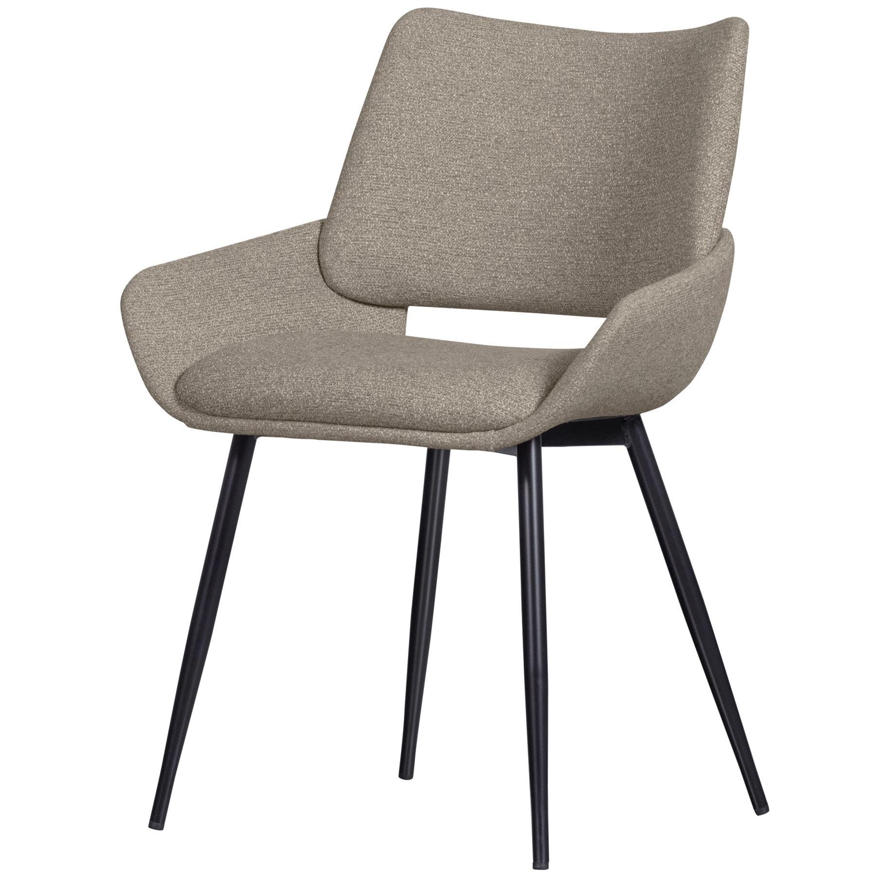 BePureHome Parade Eetkamerstoelen - Melange Stof - Zand - Set van 2