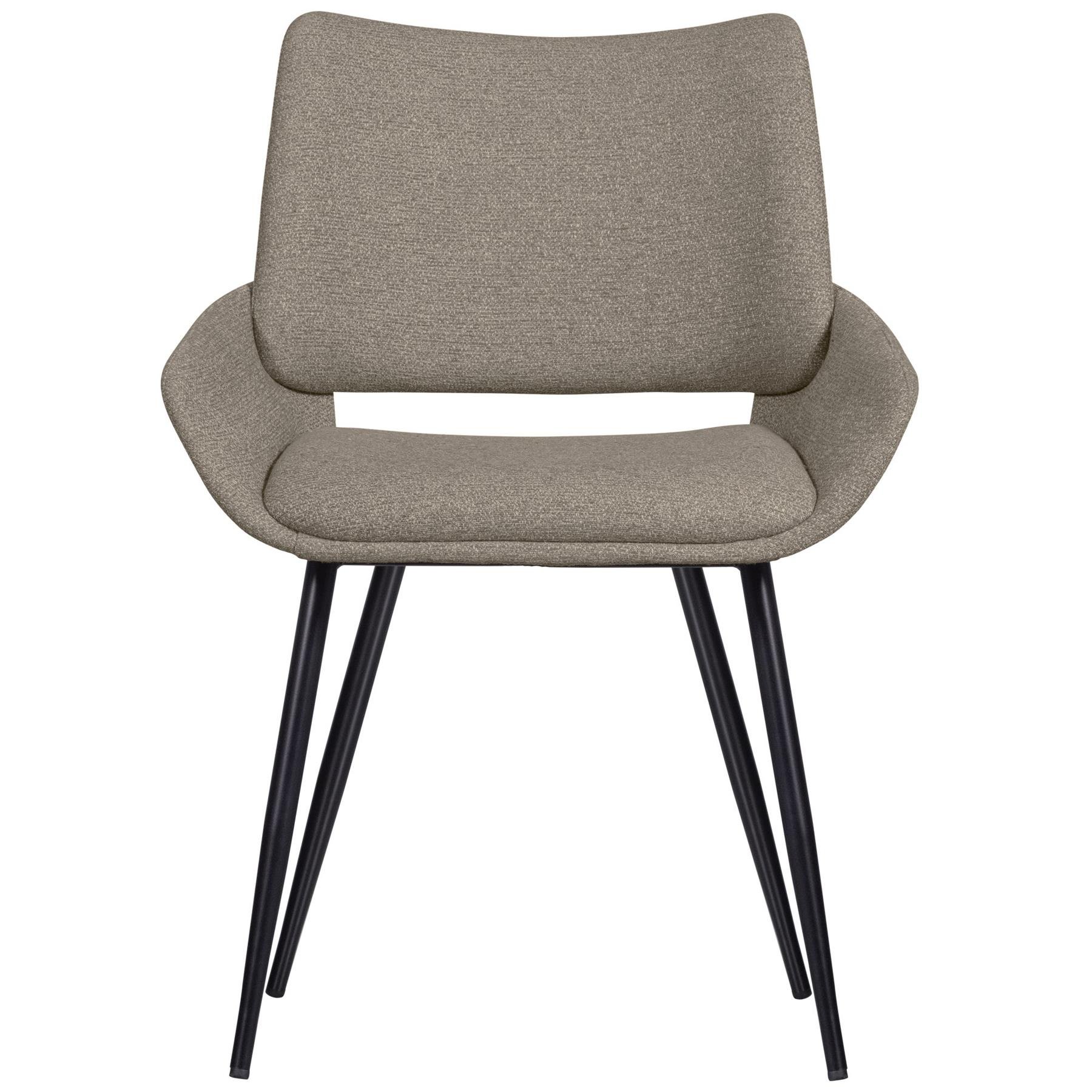 BePureHome Parade Eetkamerstoelen - Melange Stof - Zand - Set van 2