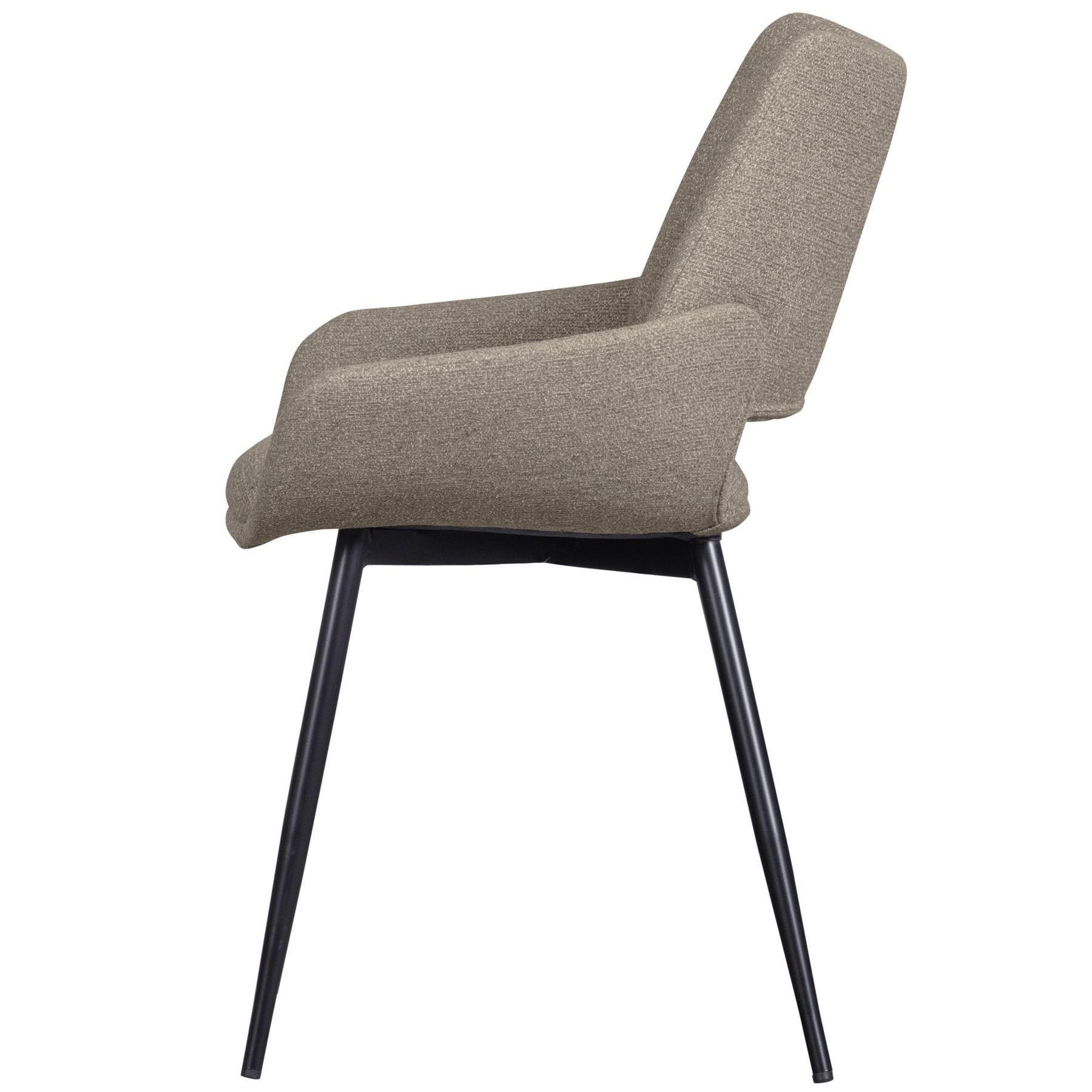 BePureHome Parade Eetkamerstoelen - Melange Stof - Zand - Set van 2