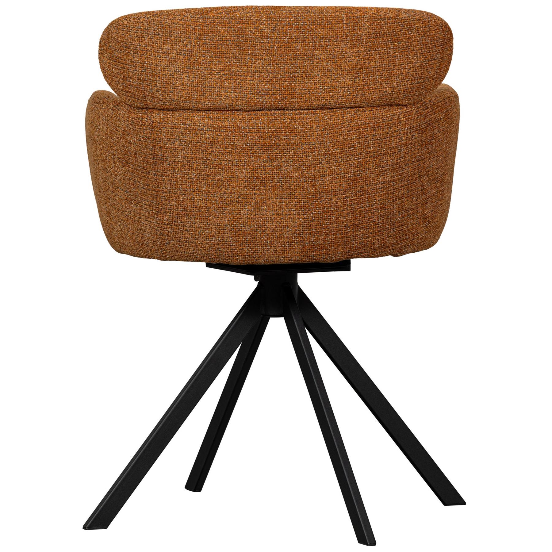 WOOOD Fenne Draaibare Eetkamerstoelen - Polyester - Ginger - Set van 2