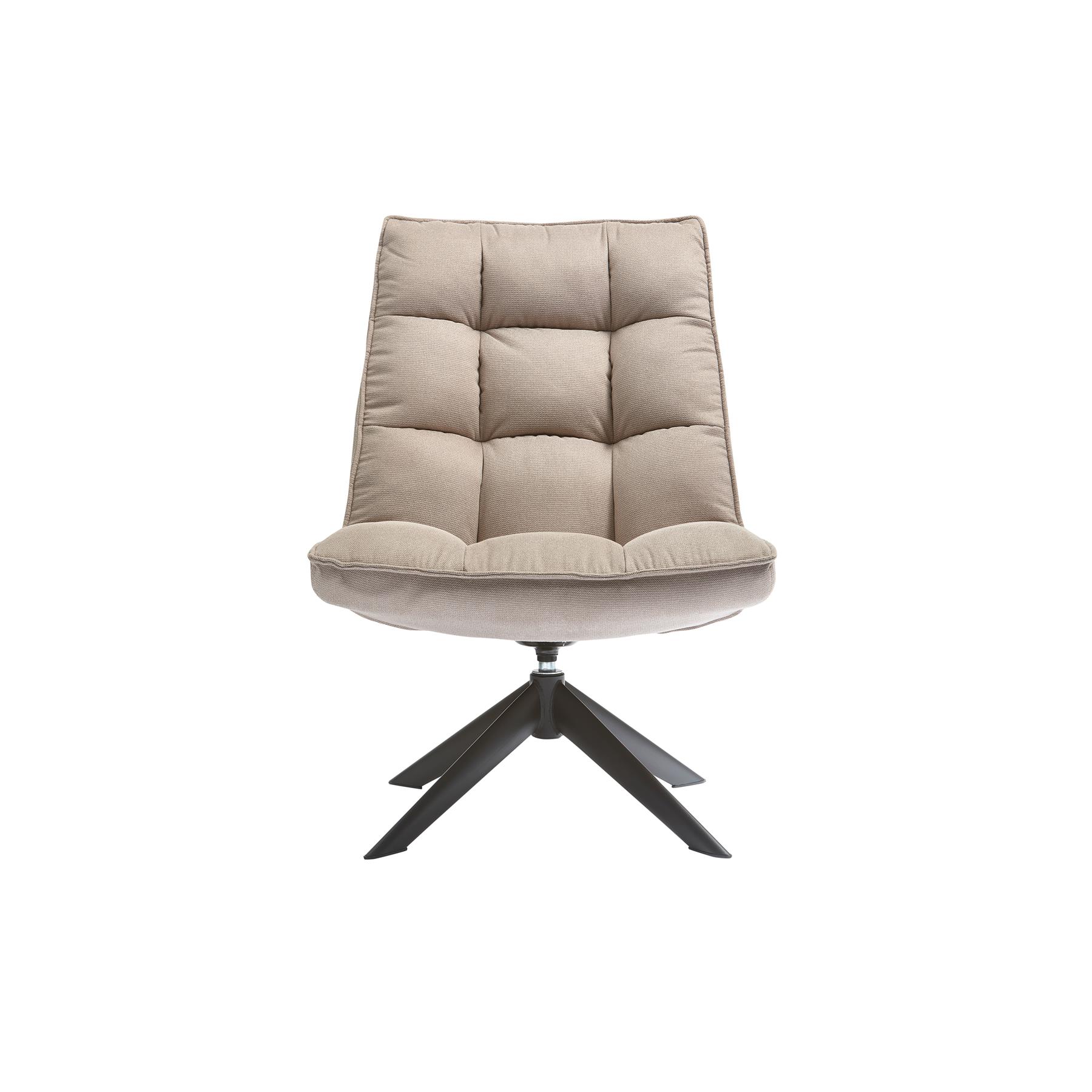 WOOOD Jouke Draaifauteuil - Polyester - Zand - 97x70x85