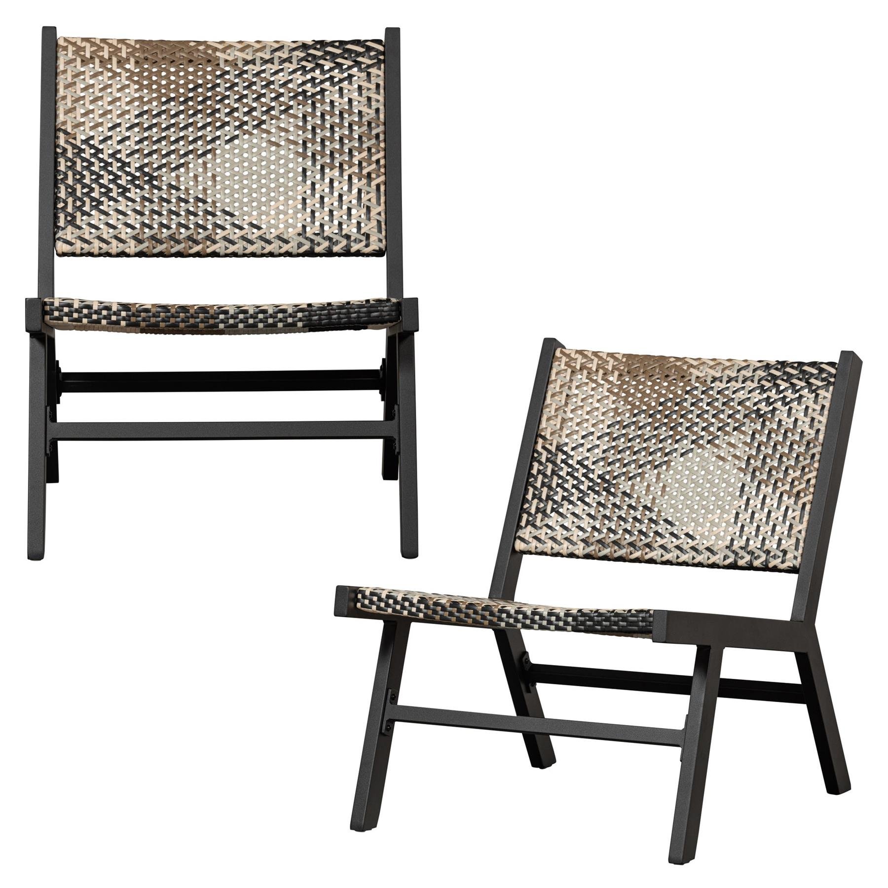 WOOOD Pom Fauteuils Tuin - Aluminium - Multicolor - Set van 2