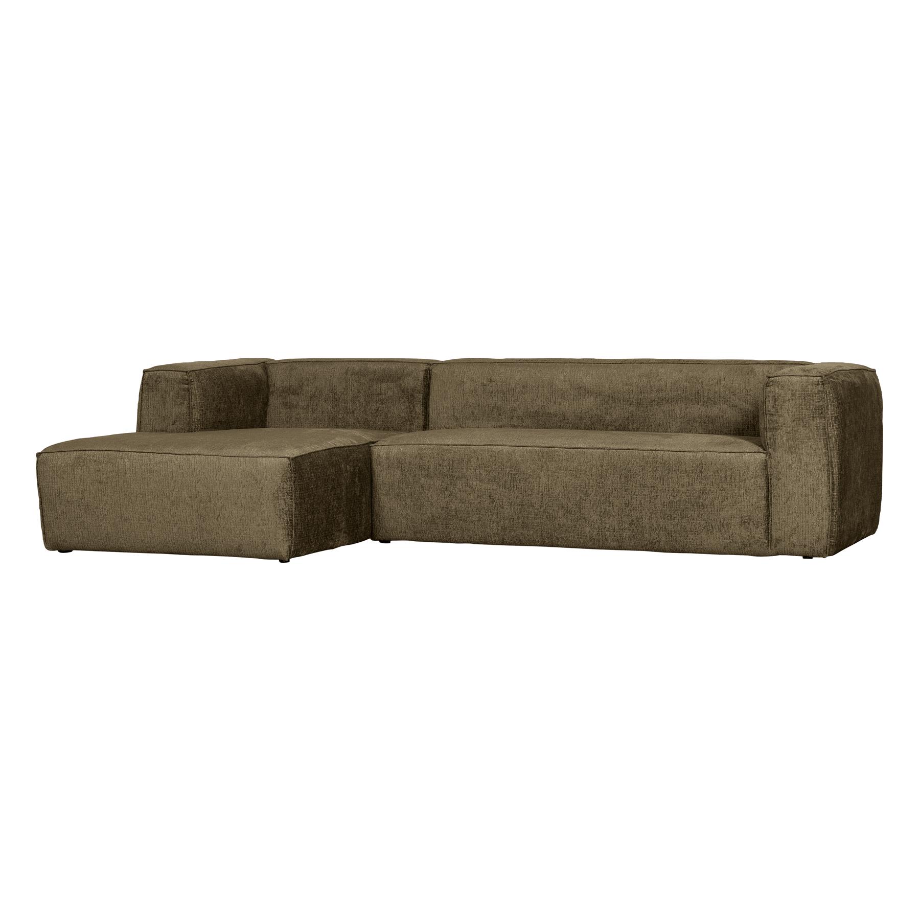 WOOOD Bean Hoekbank Links - Structure Velvet - Moss 