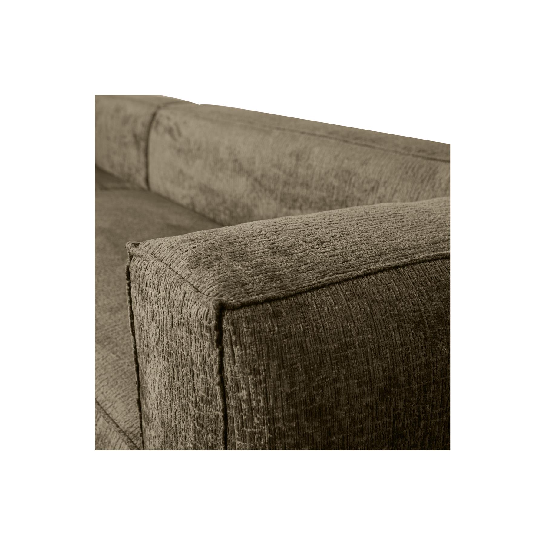 WOOOD Bean Hoekbank Links - Structure Velvet - Moss 
