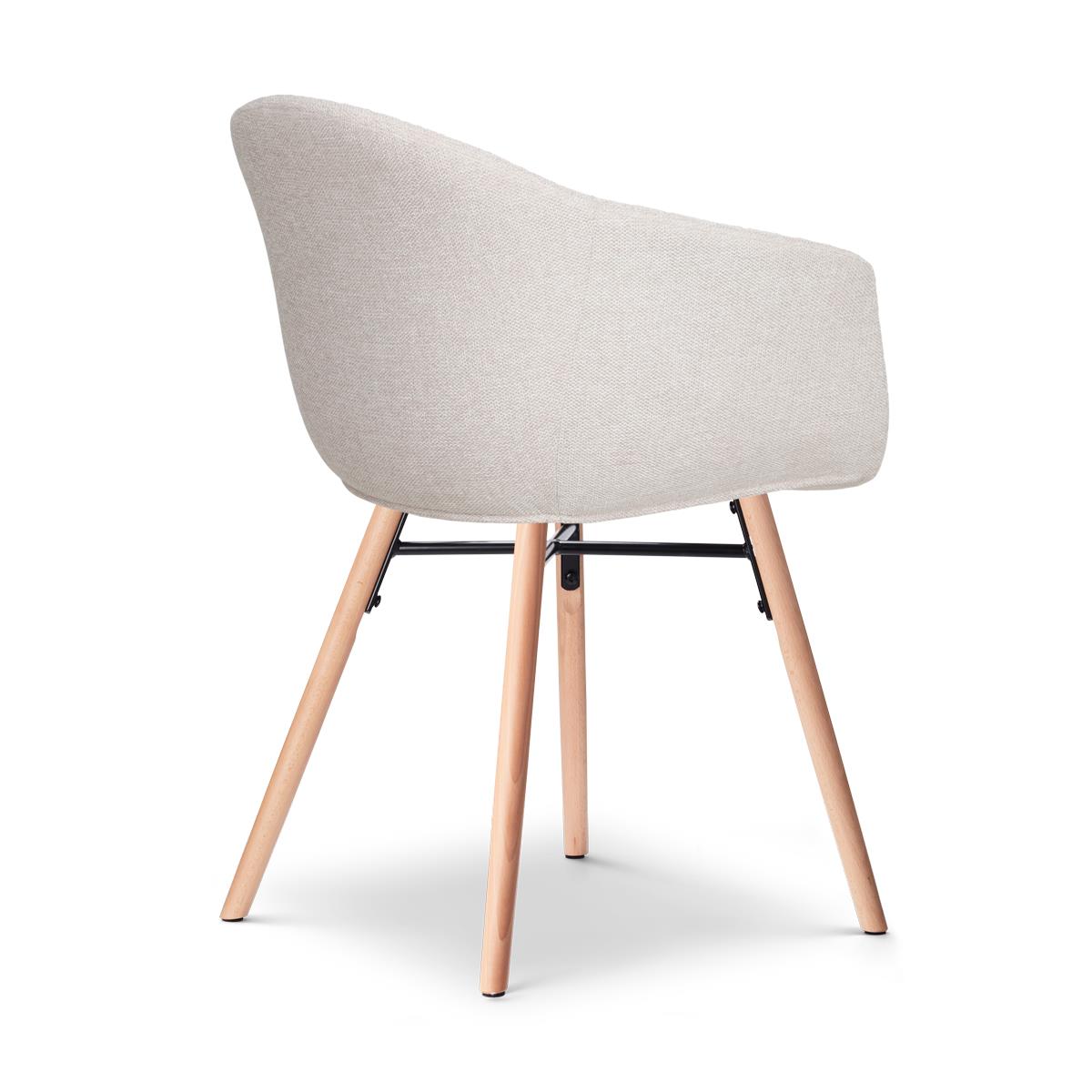 Nolon Nena-Otis Eetkamerstoelen Set van 2 - Beige - Houten Poten