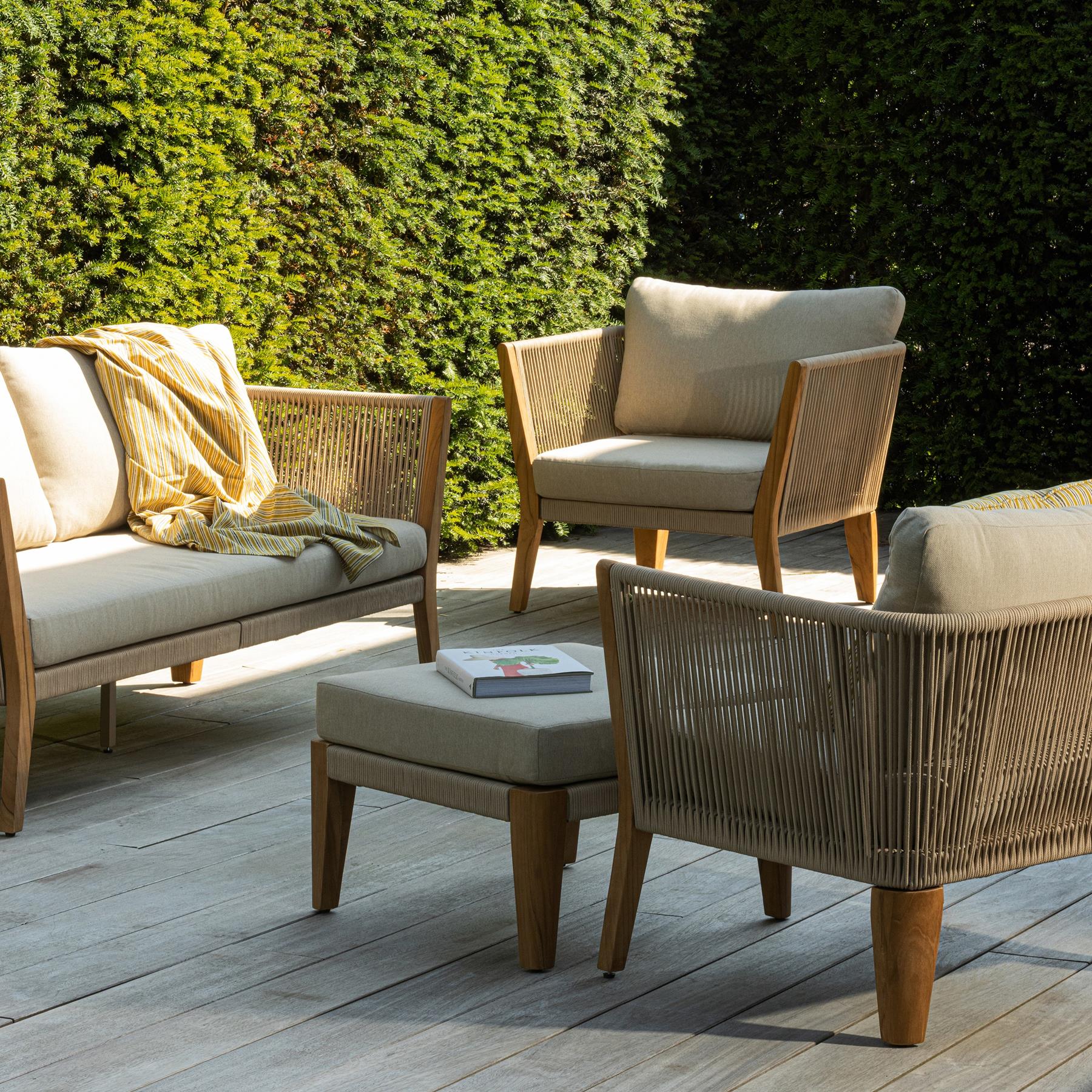 WOOOD San Remo Tuinbanken - Teak - Zand - 70x180x76