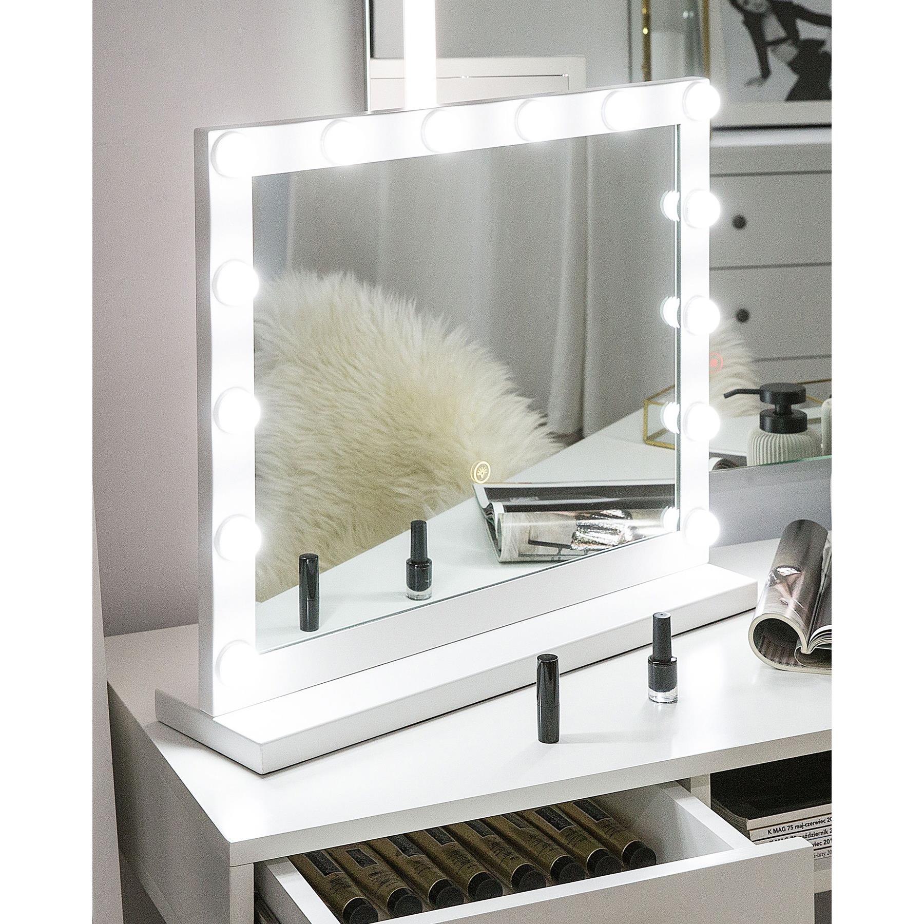 Beliani - BEAUVOIR - make-up spiegel - Wit - IJzer