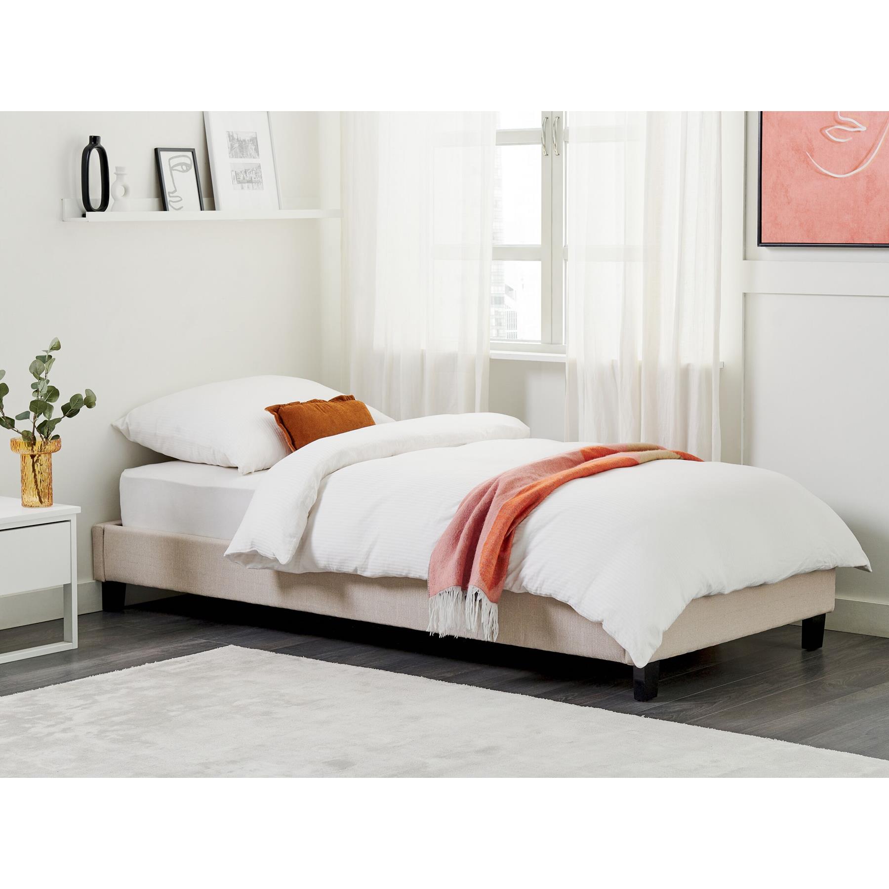 Beliani - ROANNE - Kinderbed - Beige - 90 x 200 cm - Polyester