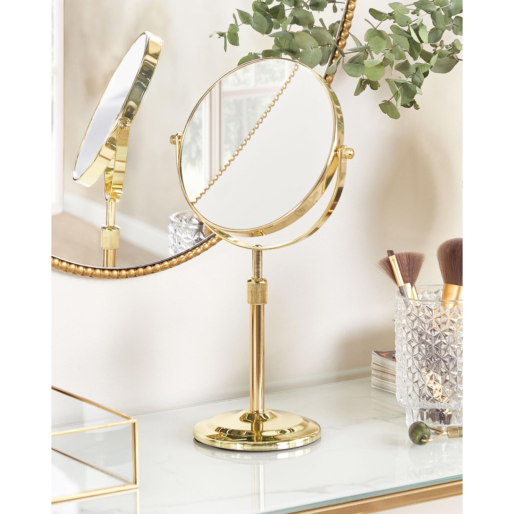 Beliani - AVEYRON - Tafel spiegel - Goud - Metaal
