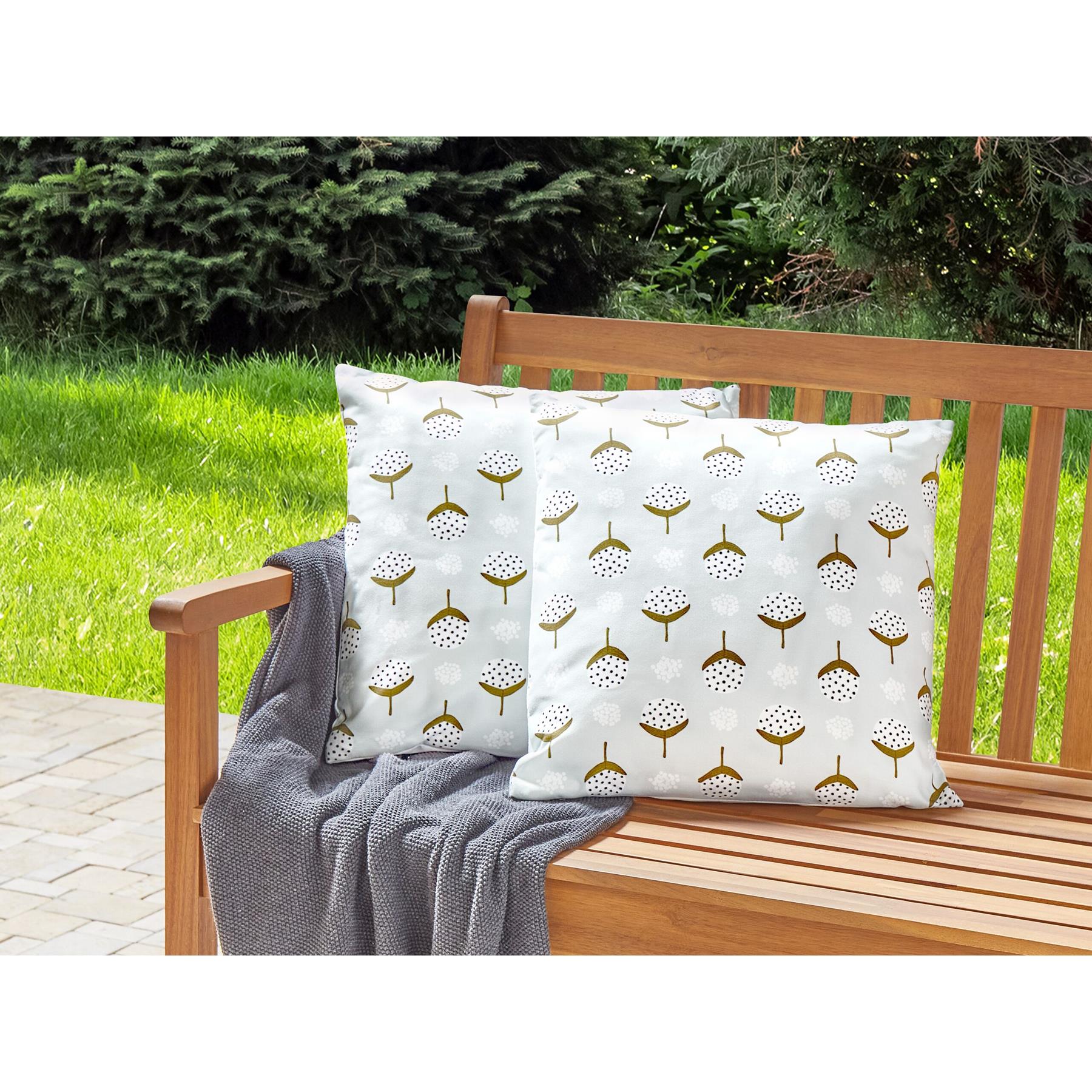 Beliani-CUNEO-Tuinkussen set van 2 -Lichtgroen-45 x 45 cm-Polyester