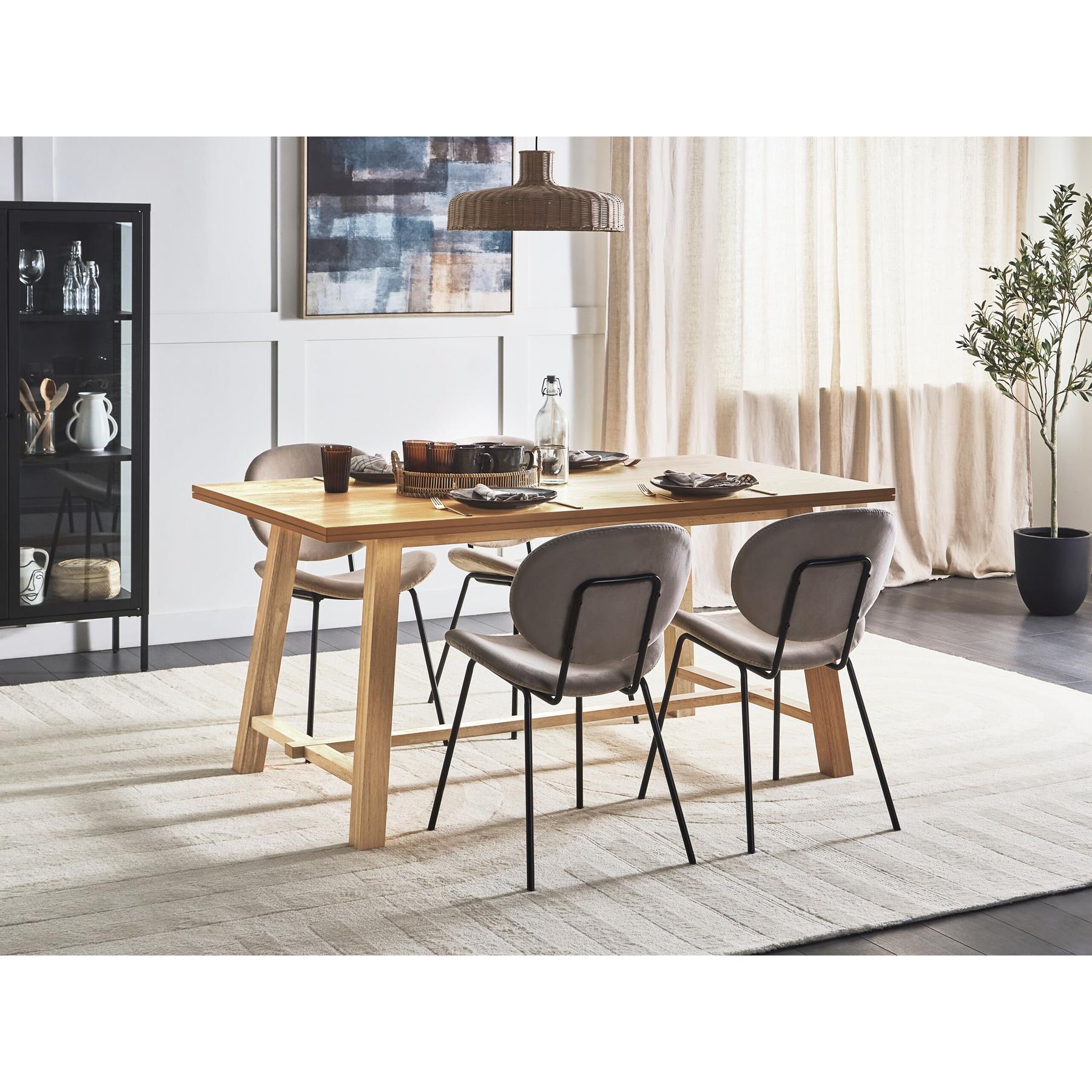 Beliani - BARNES - Eettafel - Lichthout - MDF