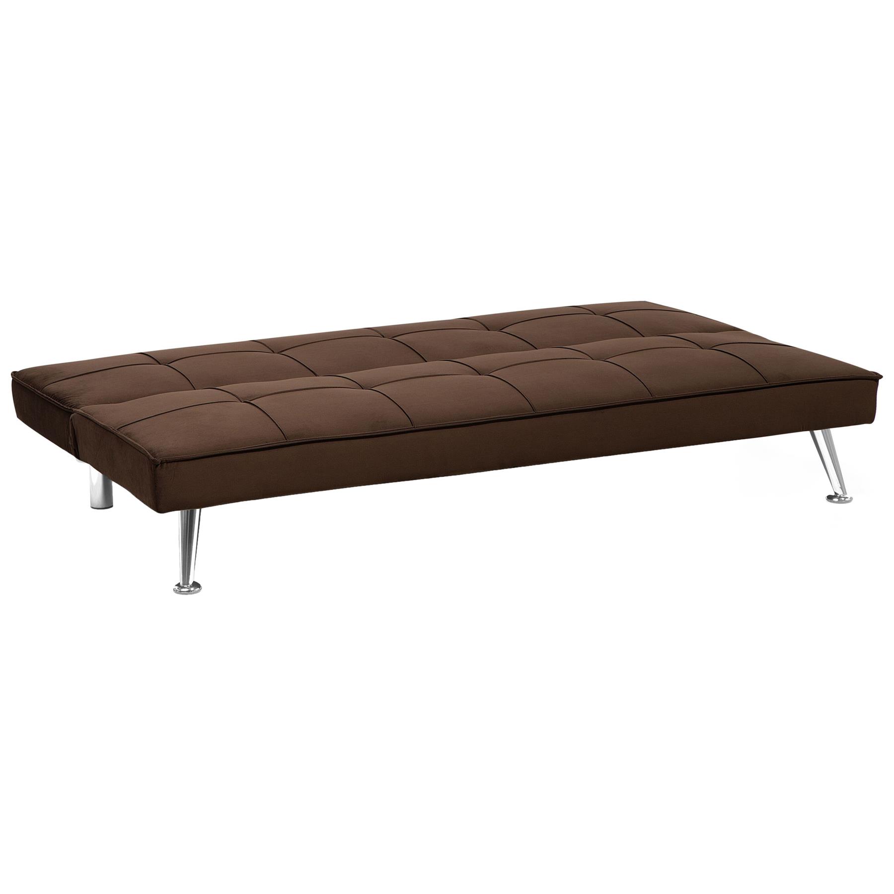Beliani - HASLE II - Slaapbank 3-zits - Bruin - Polyester