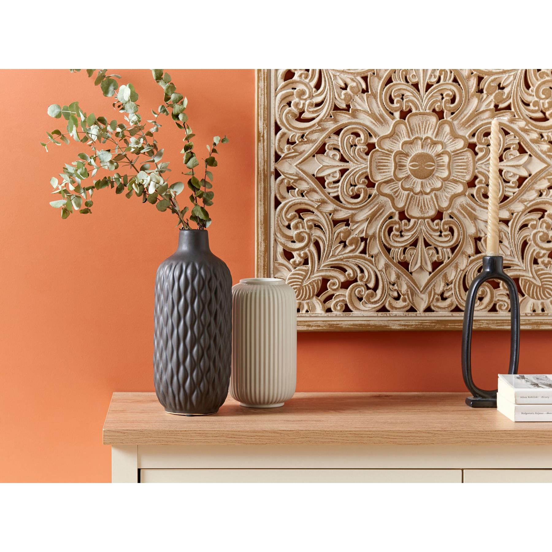 Beliani - EMAR - Decoratieve vaas - Zwart - Keramiek