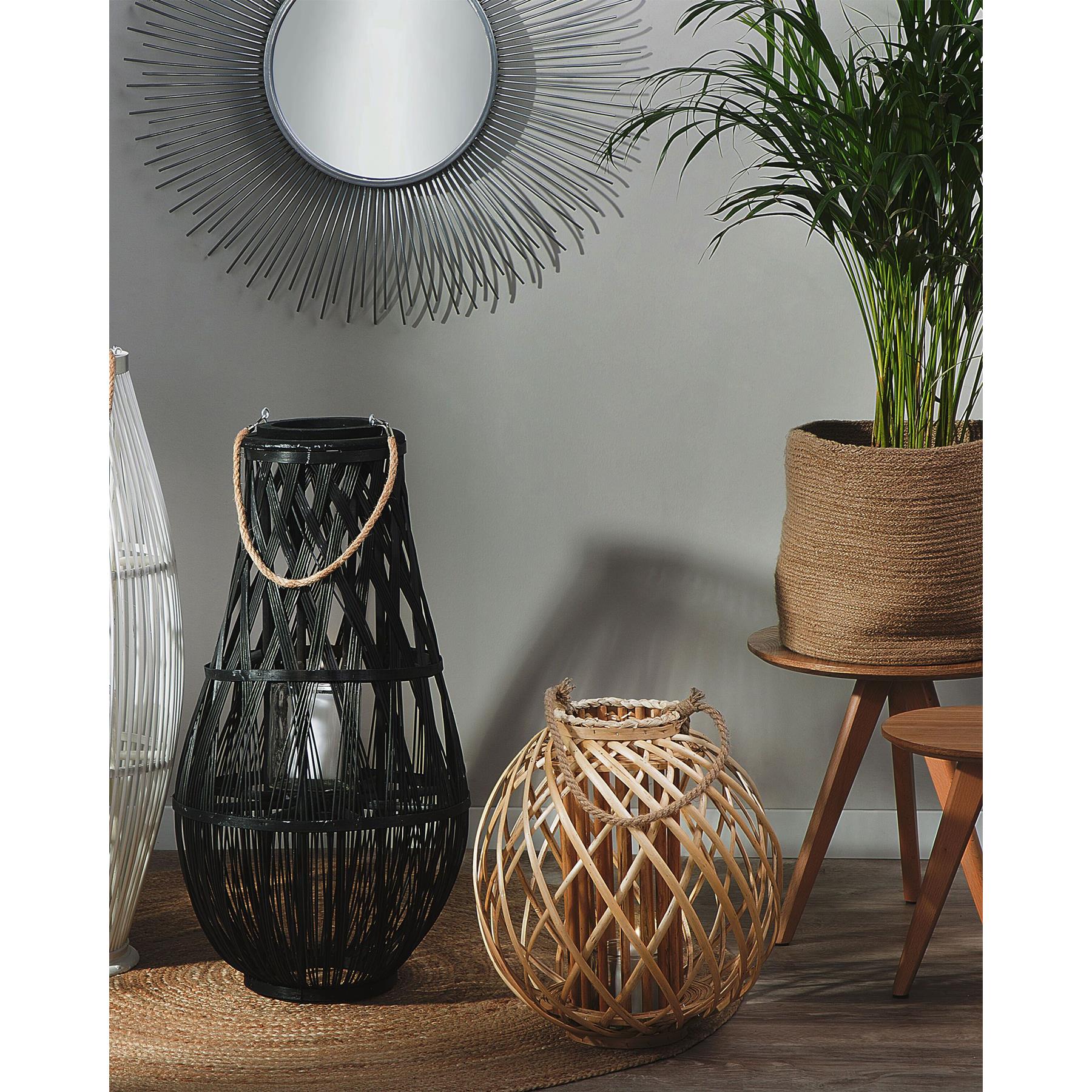 Beliani - SAMOA - Lantaarn - Lichte houtkleur - Wilgenhout