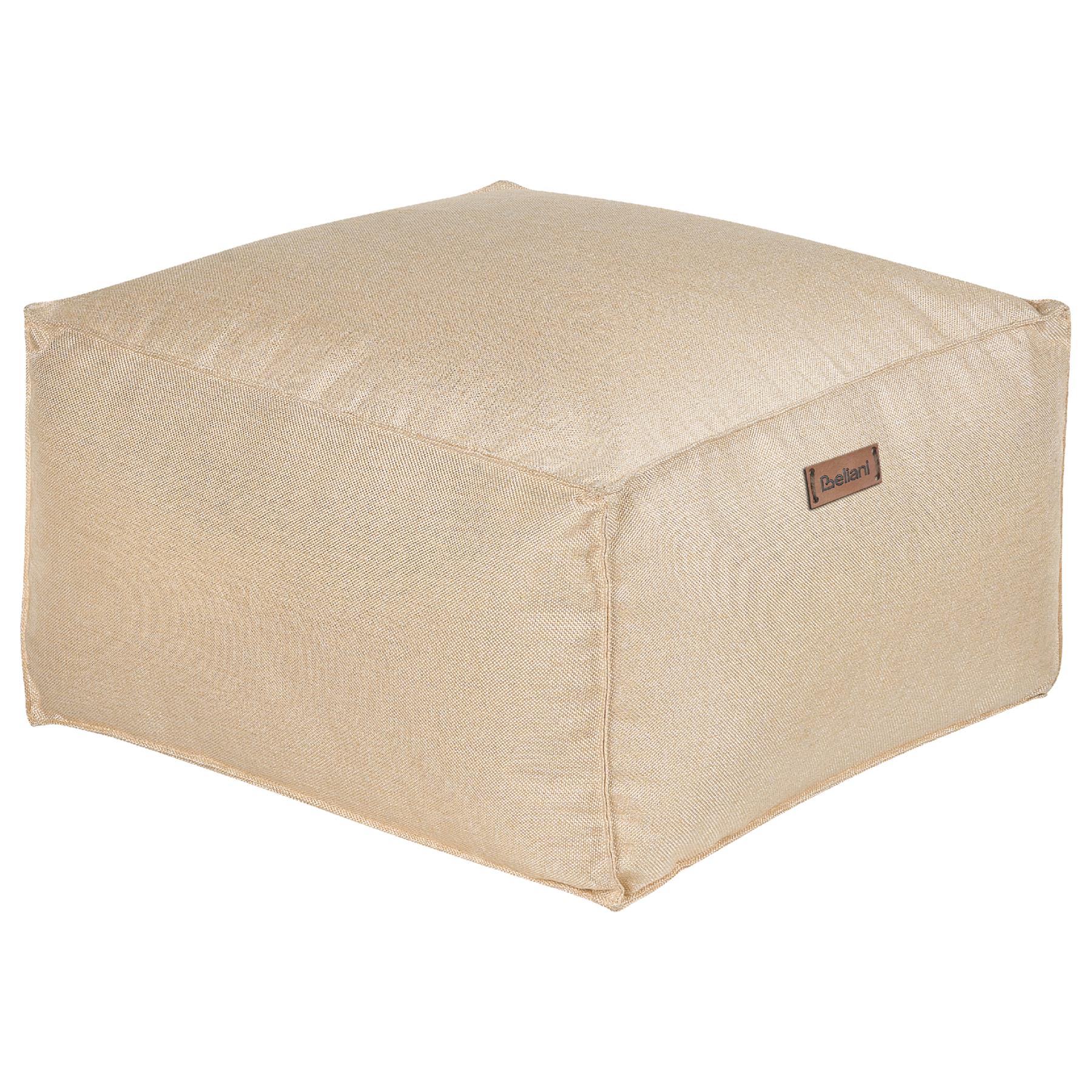 Beliani - MUKKI - Poef - Lichtbeige - Polyester