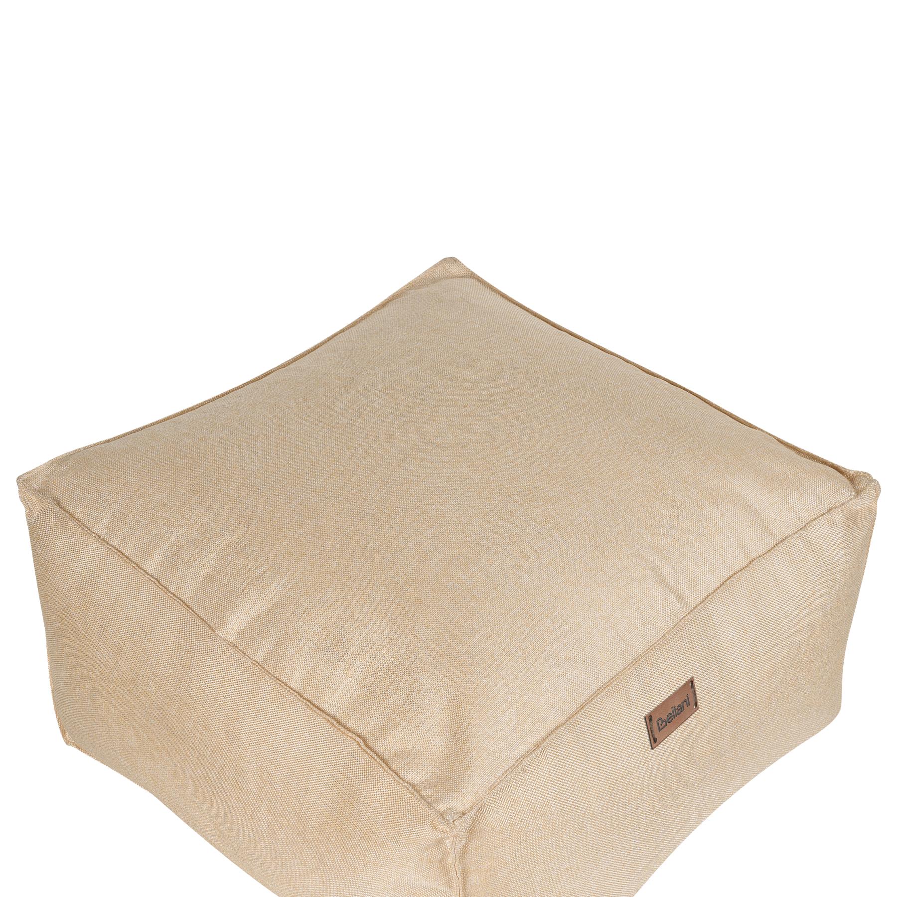 Beliani - MUKKI - Poef - Lichtbeige - Polyester