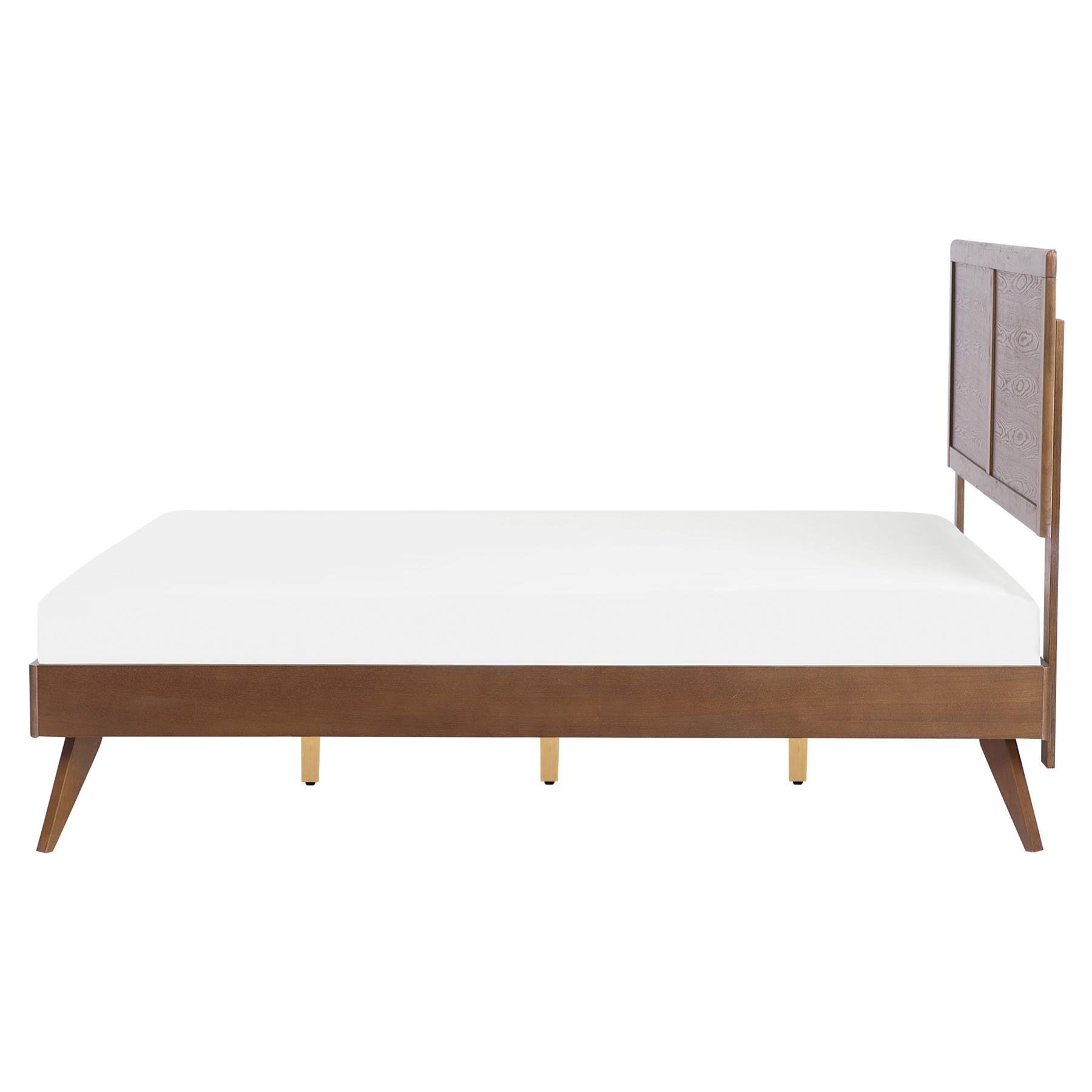 Beliani-ISTRES -Tweepersoonsbed-Donkere houtkleur-160 x 200 cm-MDF
