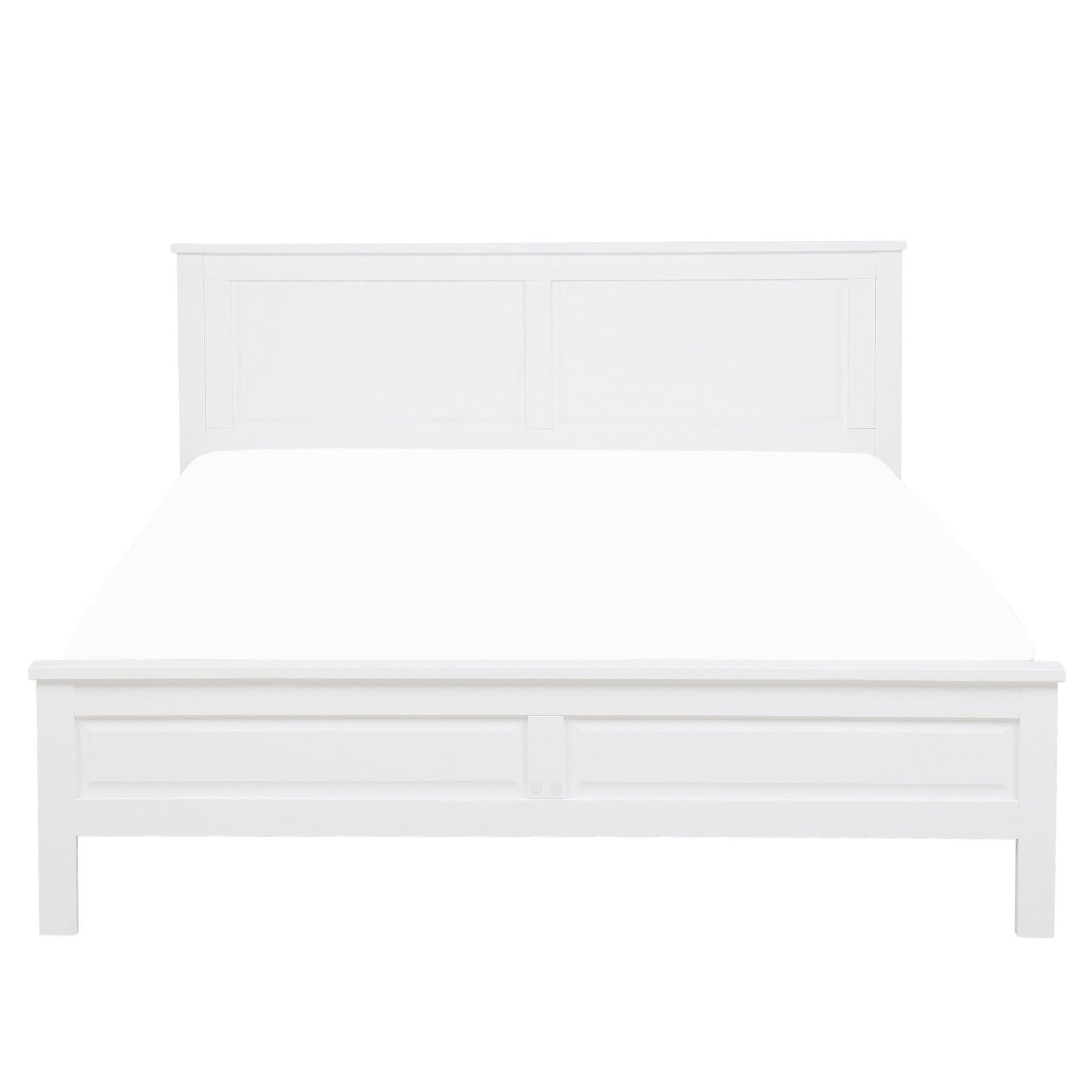 Beliani - OLIVET - Tweepersoonsbed - Wit - 160 x 200 cm - Dennenhout