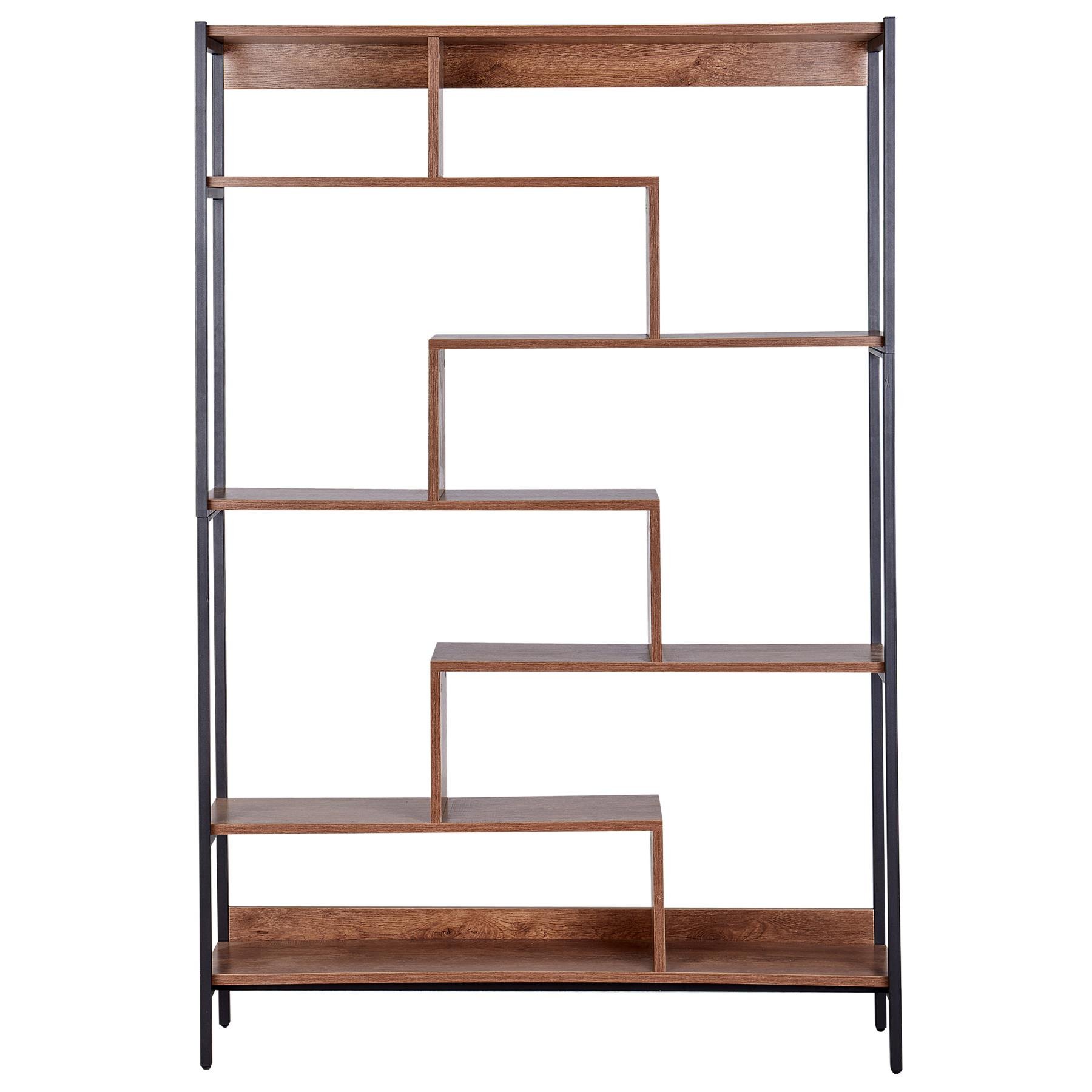 Beliani - DAVEN - Boekenkast - Donkere houtkleur - MDF