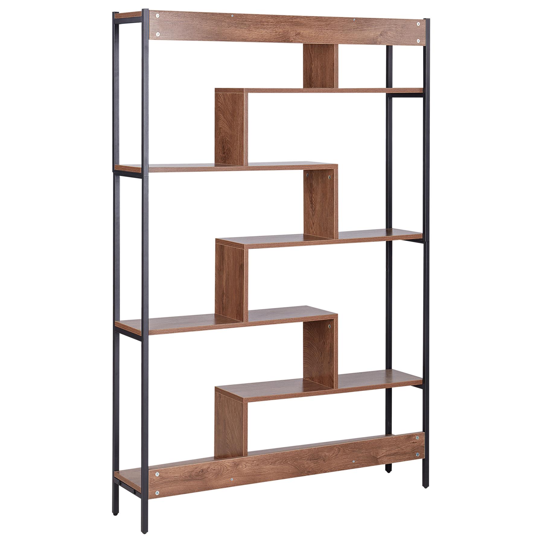 Beliani - DAVEN - Boekenkast - Donkere houtkleur - MDF