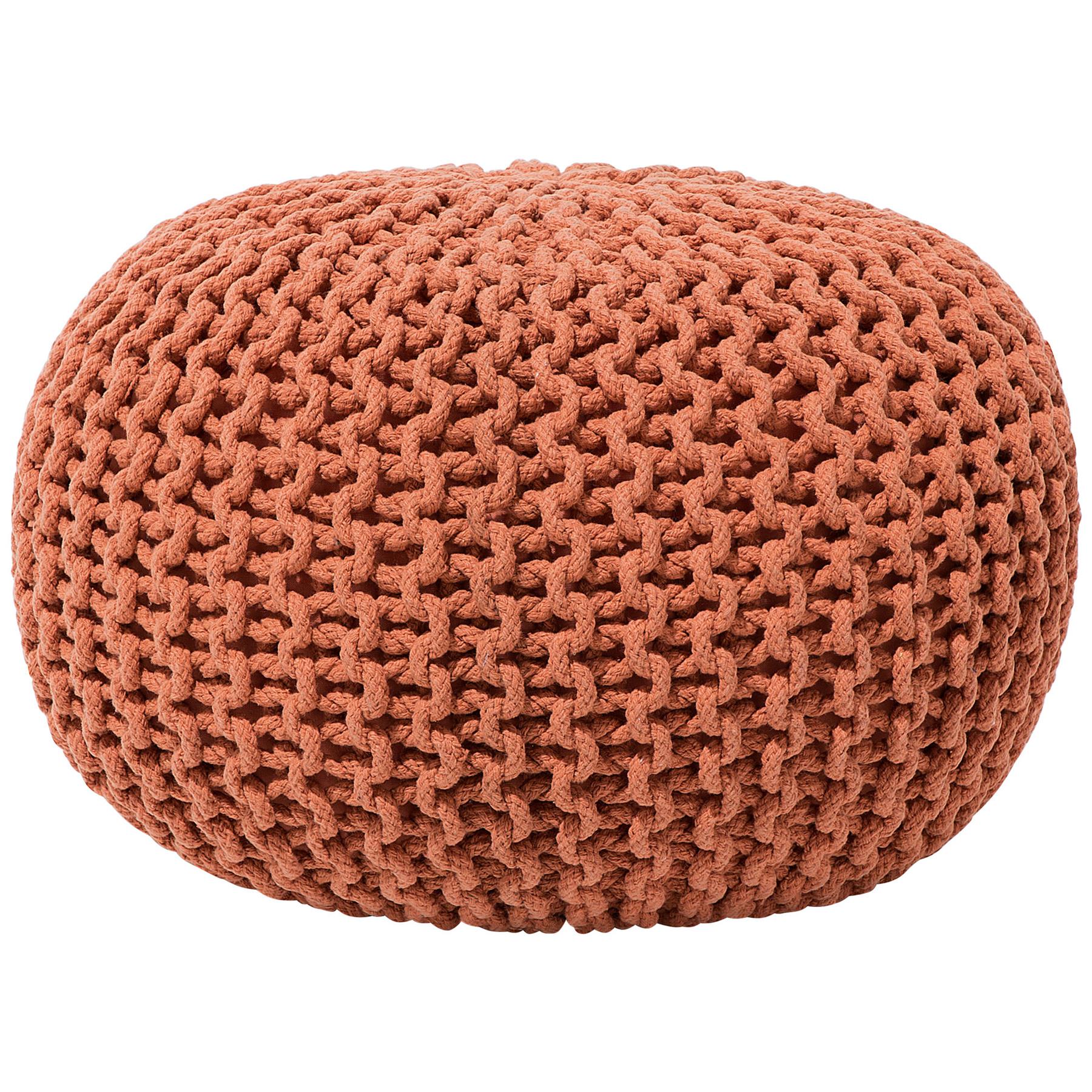 Beliani - CONRAD - Poef - Koper - 50 cm - Katoen