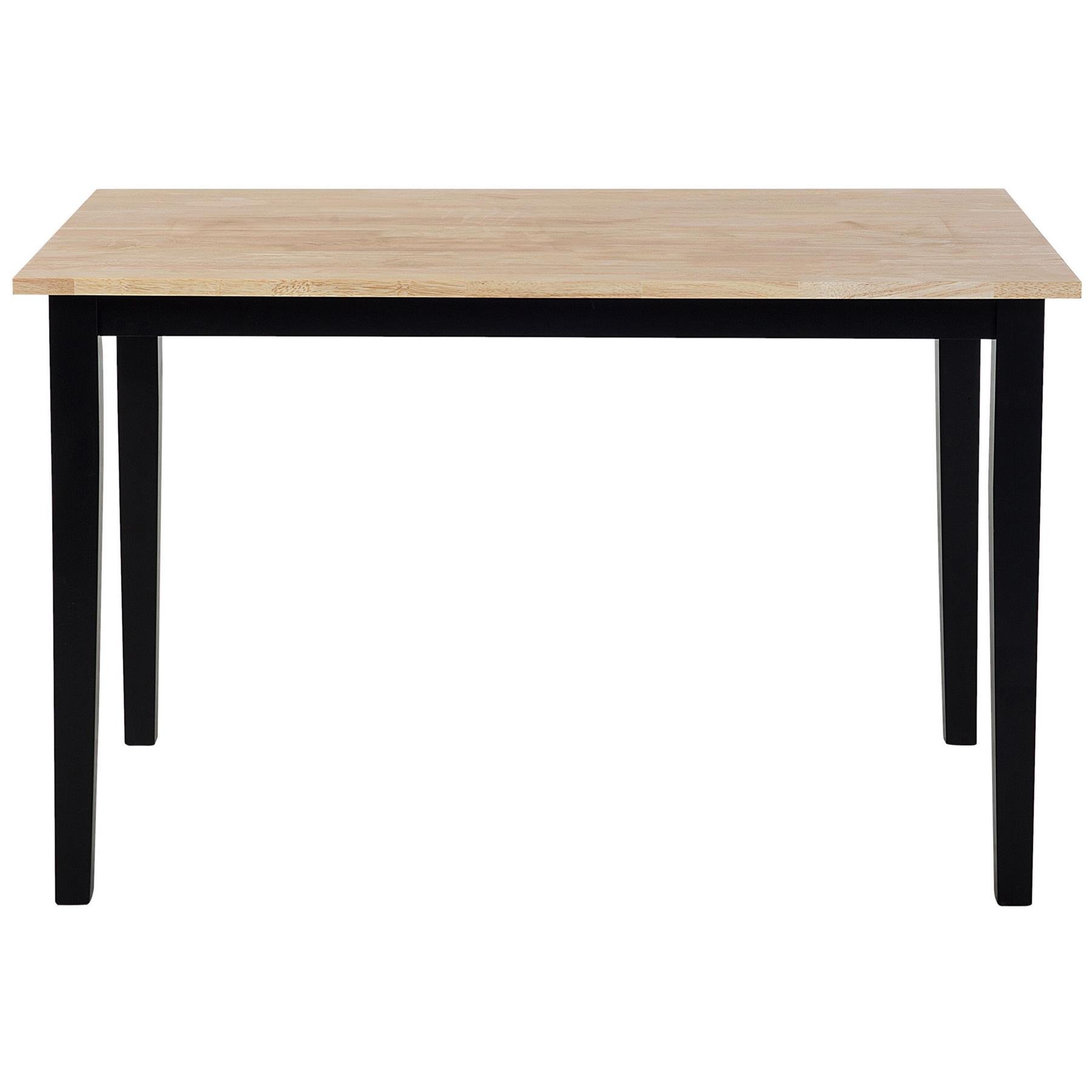 Beliani - HOUSTON - Eetkamerset - Zwart - Rubberhout