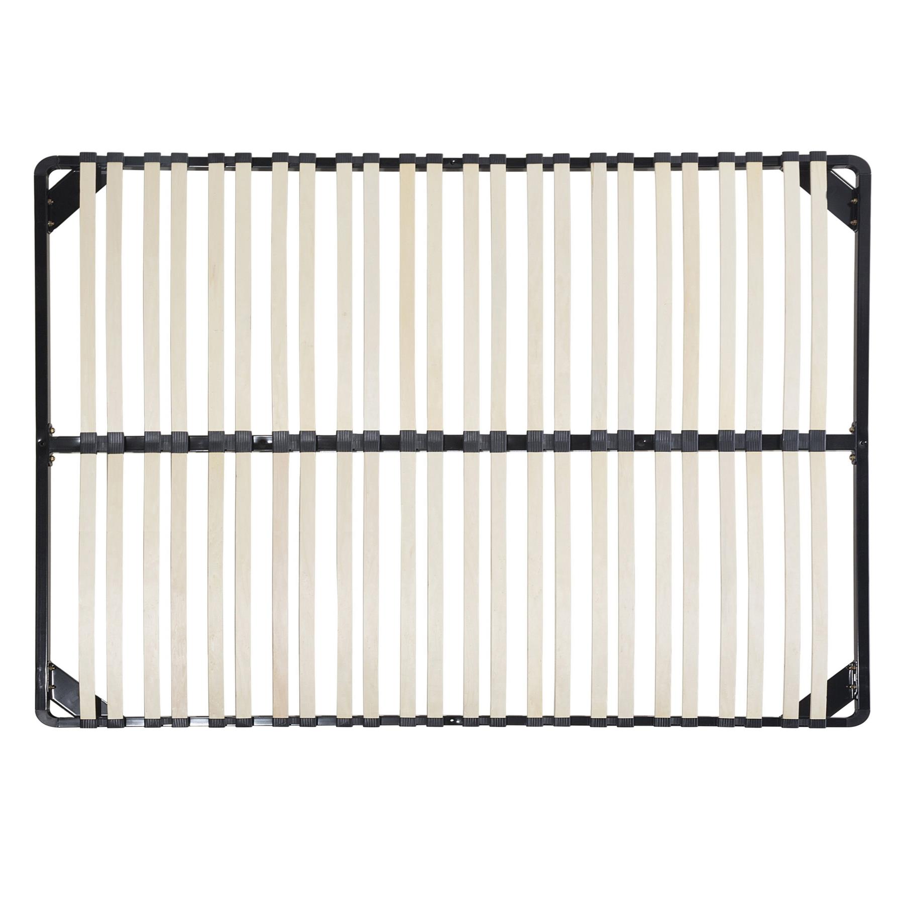 Beliani-BASIC -Vrijstaande lattenbodem-Zwart-140 x 200 cm-Staal