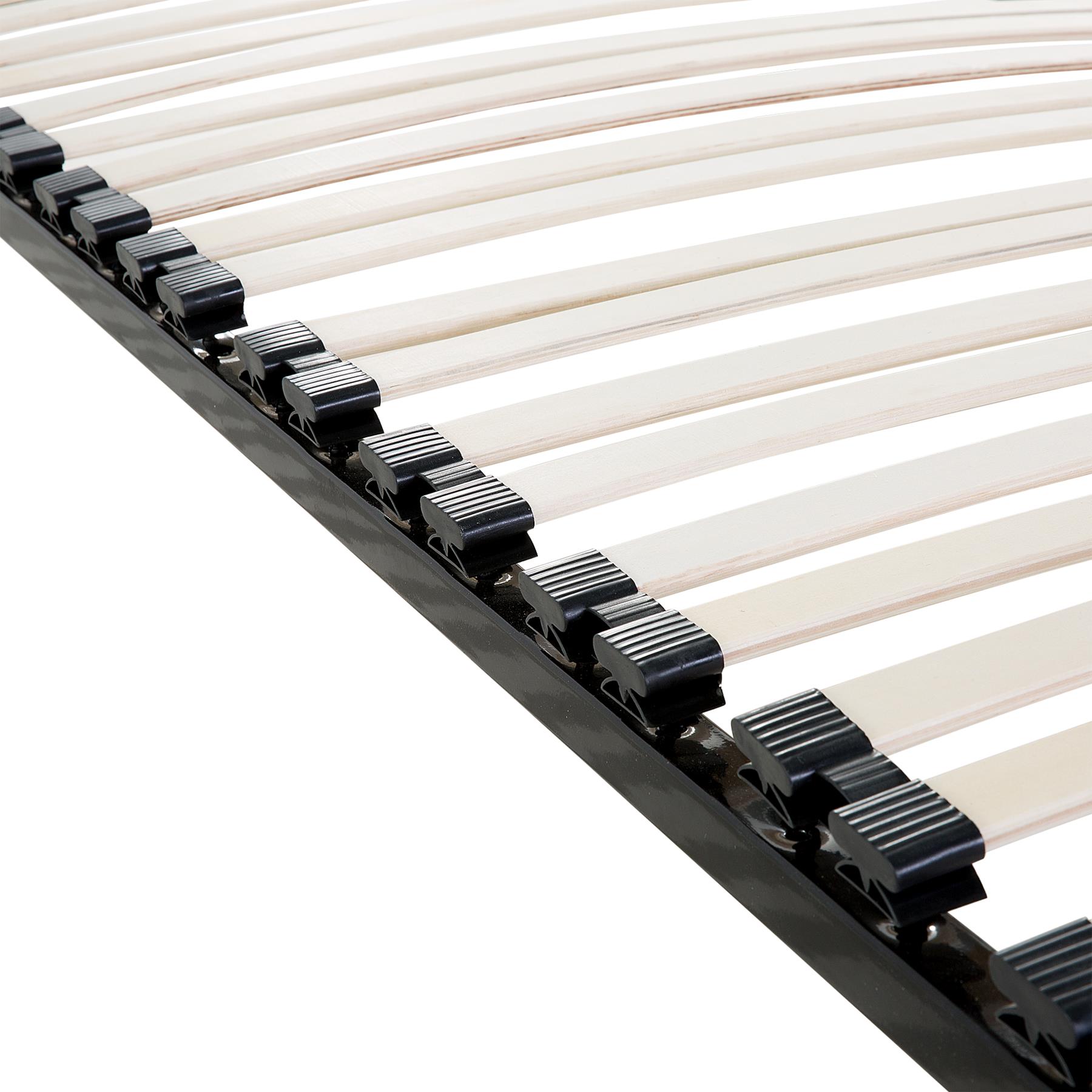 Beliani-BASIC -Vrijstaande lattenbodem-Zwart-160 x 200 cm-Staal
