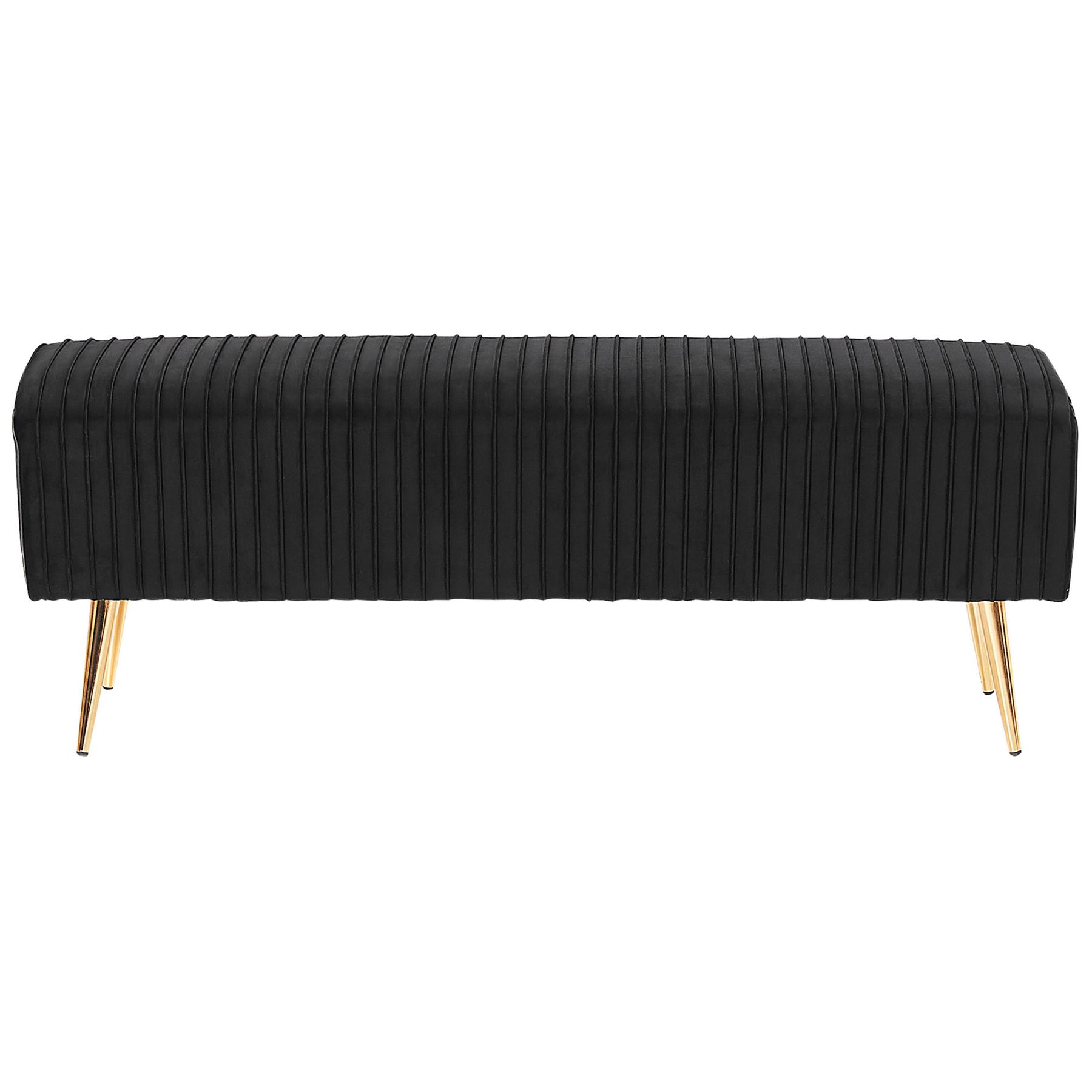 Beliani - PATERSON - Hocker - Zwart - Fluweel