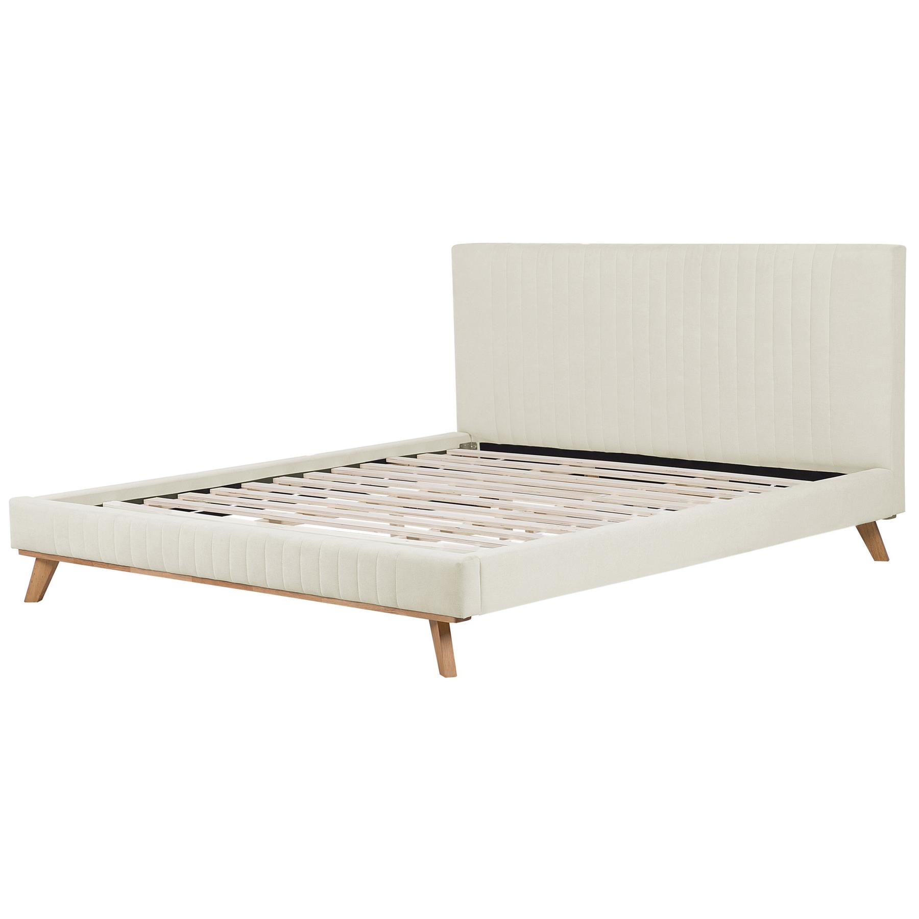 Beliani - TALENCE - Tweepersoonsbed - Beige - 180 x 200 cm - Chenille