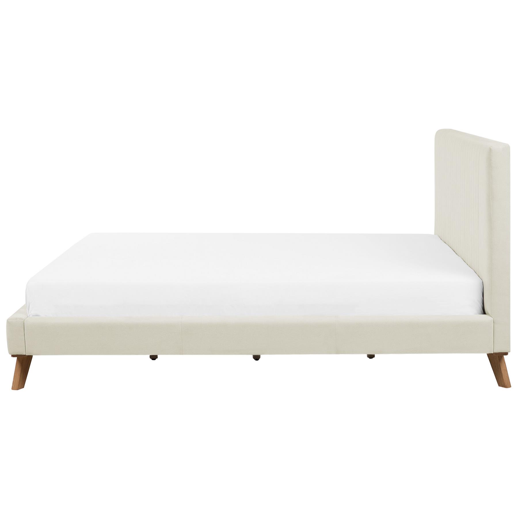 Beliani - TALENCE - Tweepersoonsbed - Beige - 180 x 200 cm - Chenille