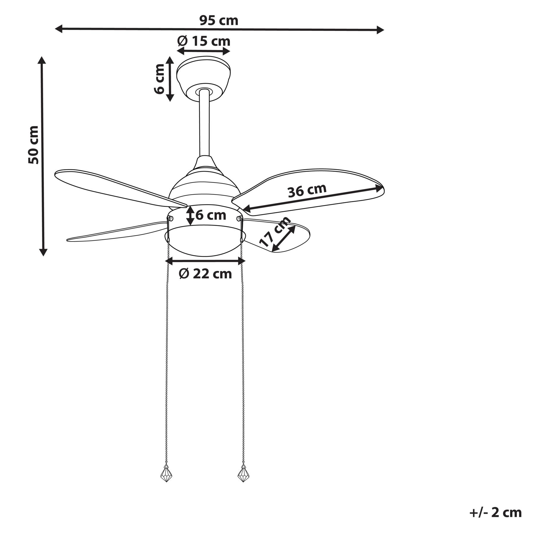 Beliani - DOLORES - Plafondventilator - Zwart - IJzer