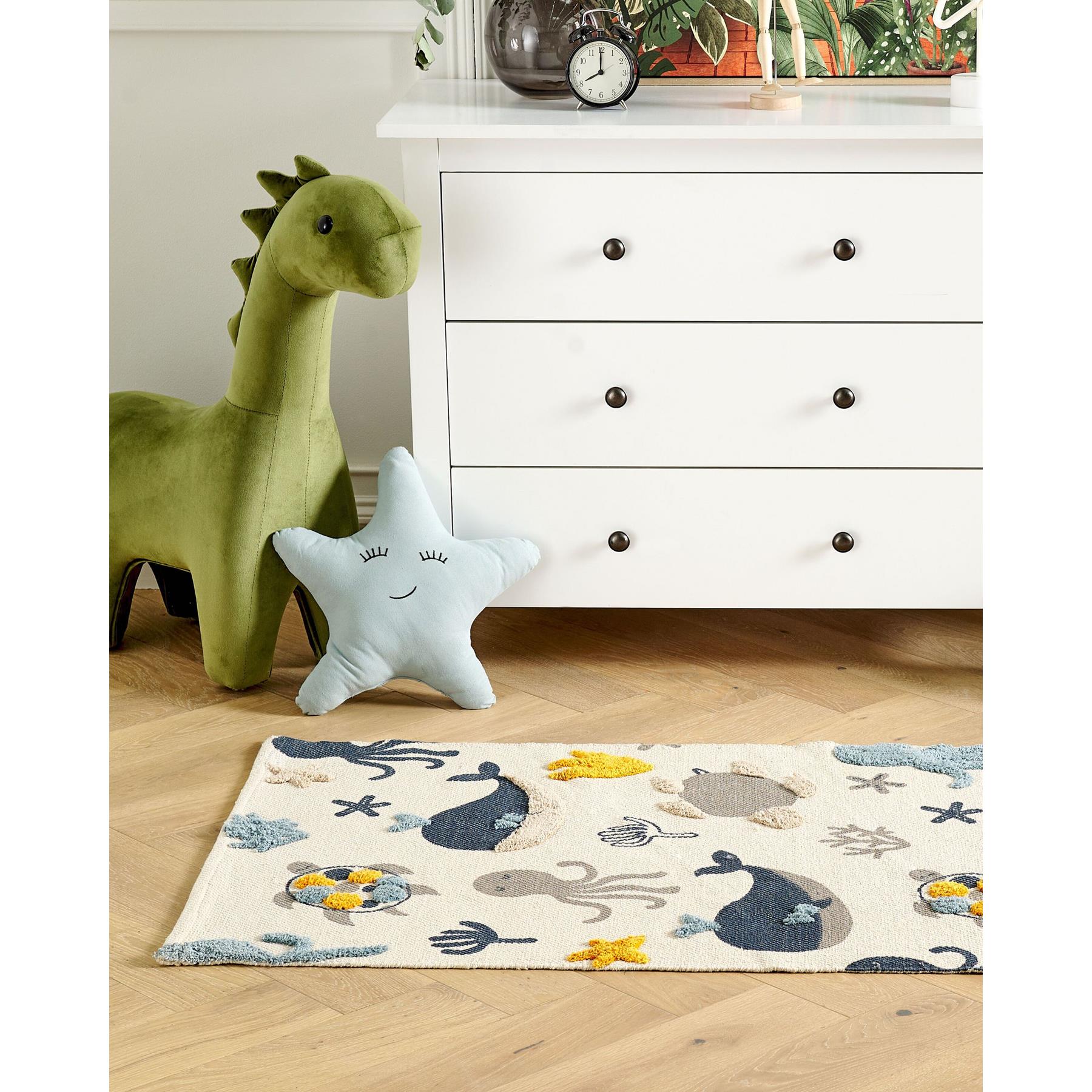 Beliani - PORSEA - Vloerkleed - Multicolor - Katoen