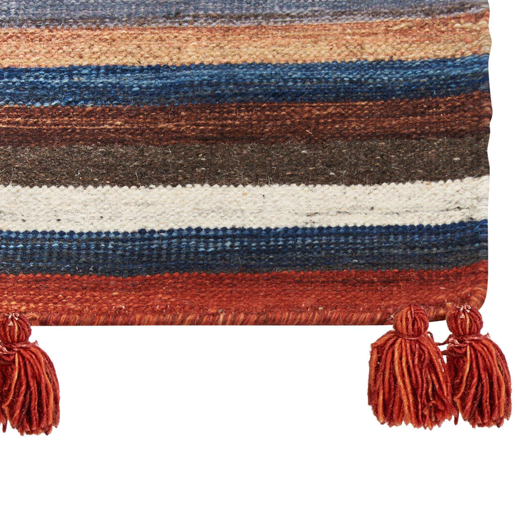 Beliani - MRGASHAT - Kelim vloerkleed - Multicolor - 80 x 300 cm - Wol